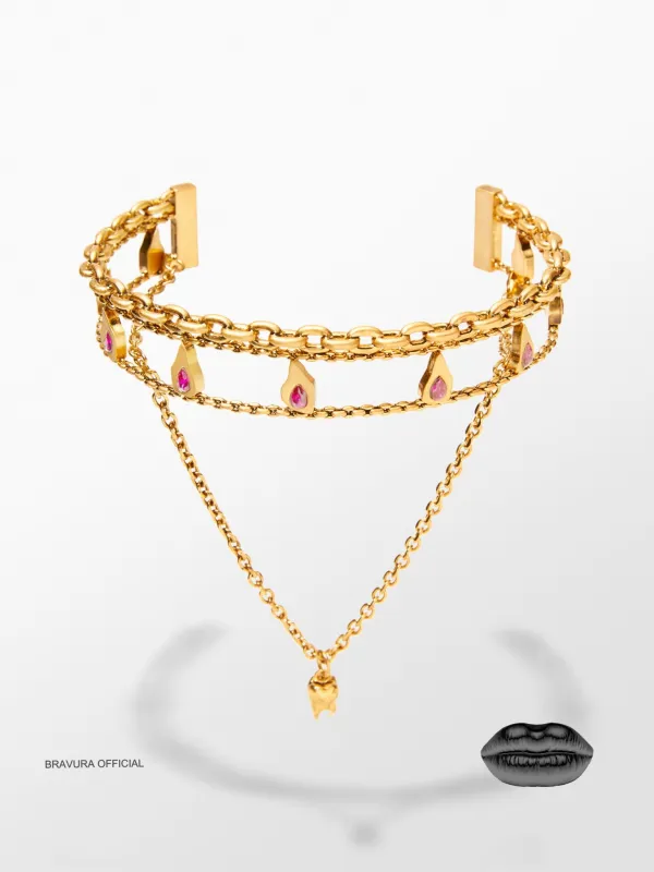 B! Multi-Layer Ruby Choker sold by Bravura!