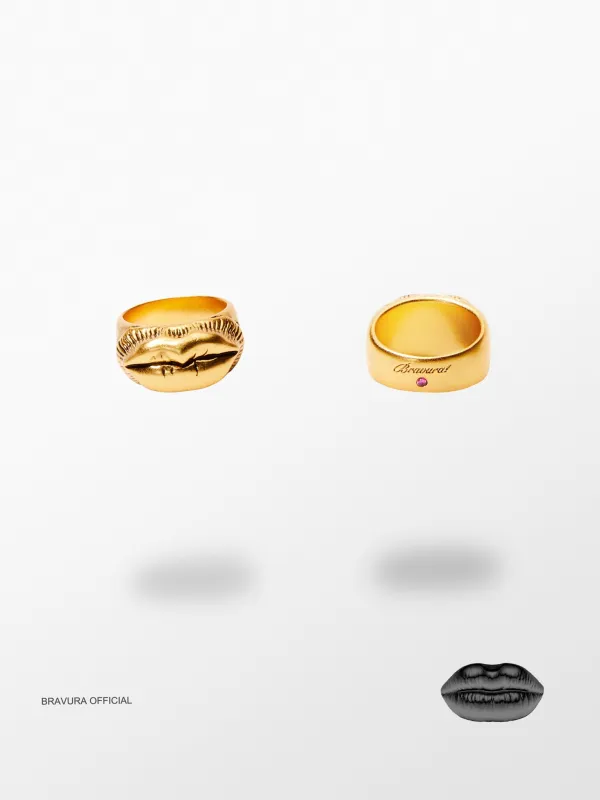 B! Classic Lip Pinky Ring sold by Bravura!