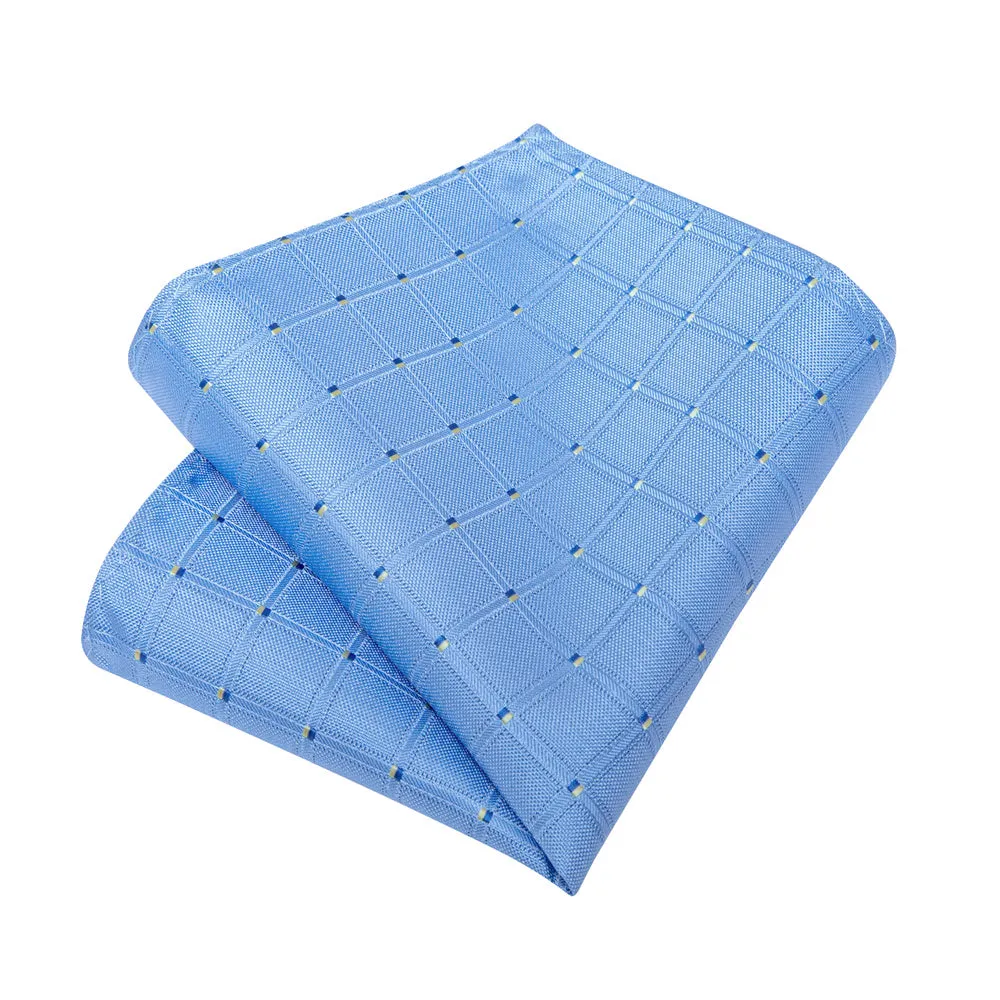 Ties2you Necktie Red Plaid Men's Tie Pocket Square Cufflinks Set sold by Ties2You product image thumbnail 4