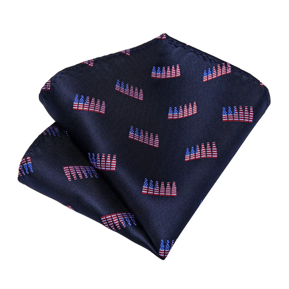 Ties2you Mens Tie Navy Blue Novelty Bottle Pattern Mens Tie Set Pocket Square Cufflinks Set sold by Ties2You product image thumbnail 5