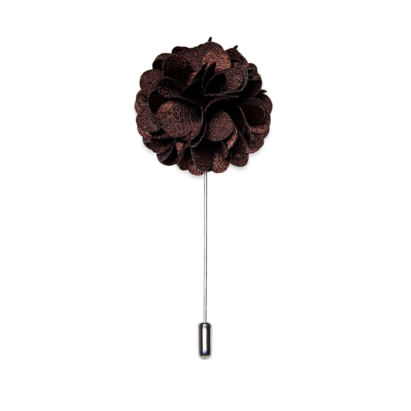 Ties2you Tie Accessories Dark Brown Floral Lapel Pin Brooch sold by Ties2You