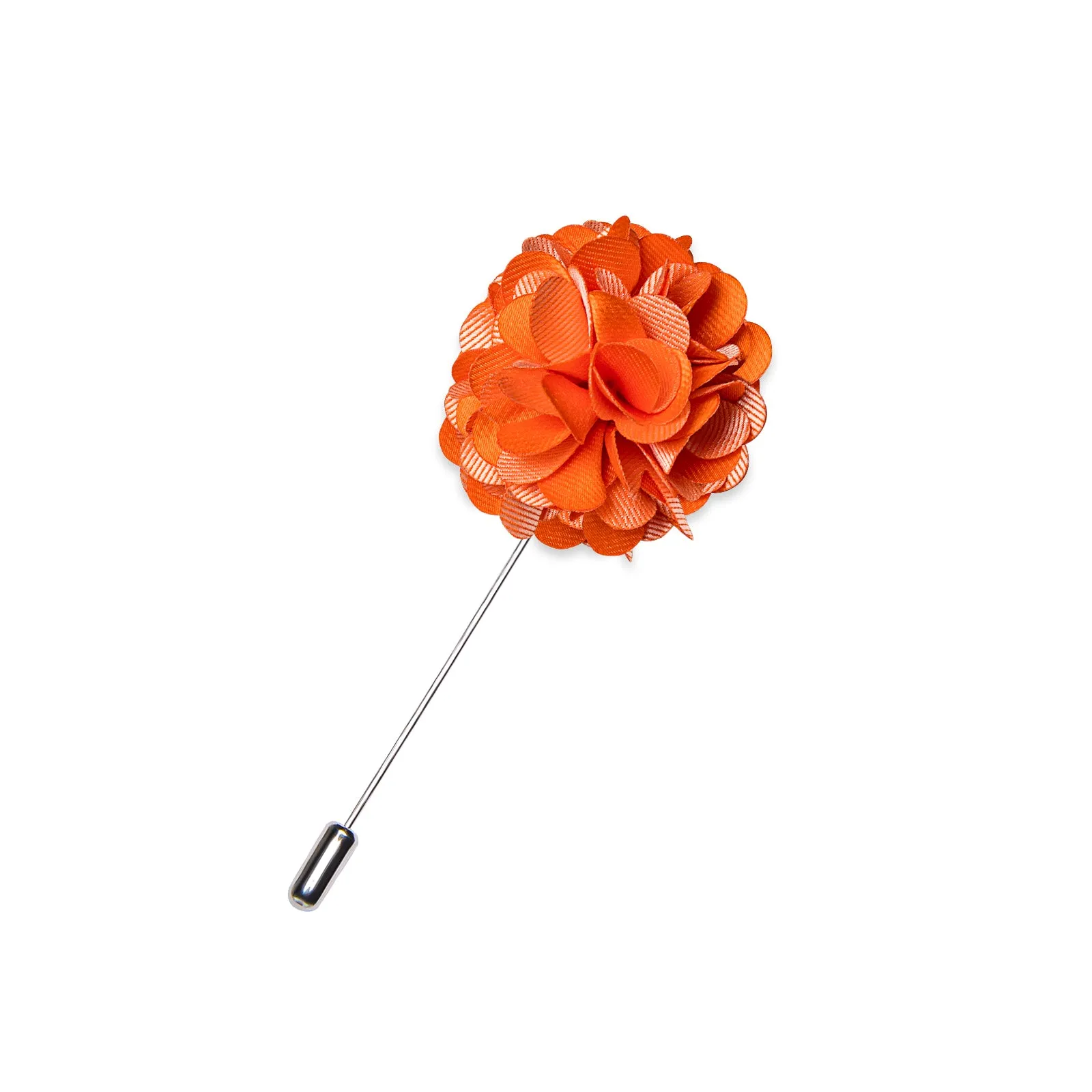 Ties2you Tie Accessories Bright Orange Floral Lapel Pin Brooch sold by Ties2You product image thumbnail 2