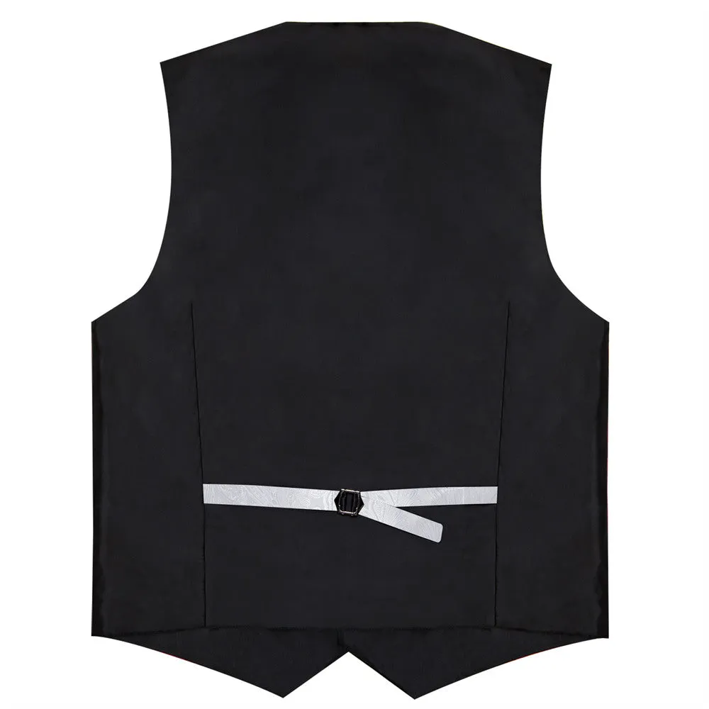 Ties2you Dress Vest White Paisley Shawl Collar Silk Mens Waistcoat Tie Set sold by Ties2You product image thumbnail 5