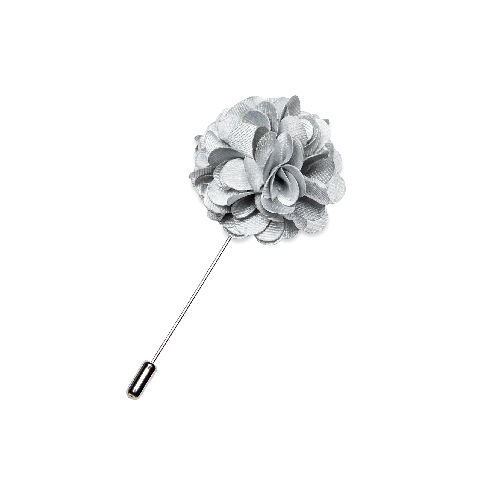Ties2you Tie Accessories Carrot Silver Floral Lapel Pin Brooch for Men sold by Ties2You product image thumbnail 2