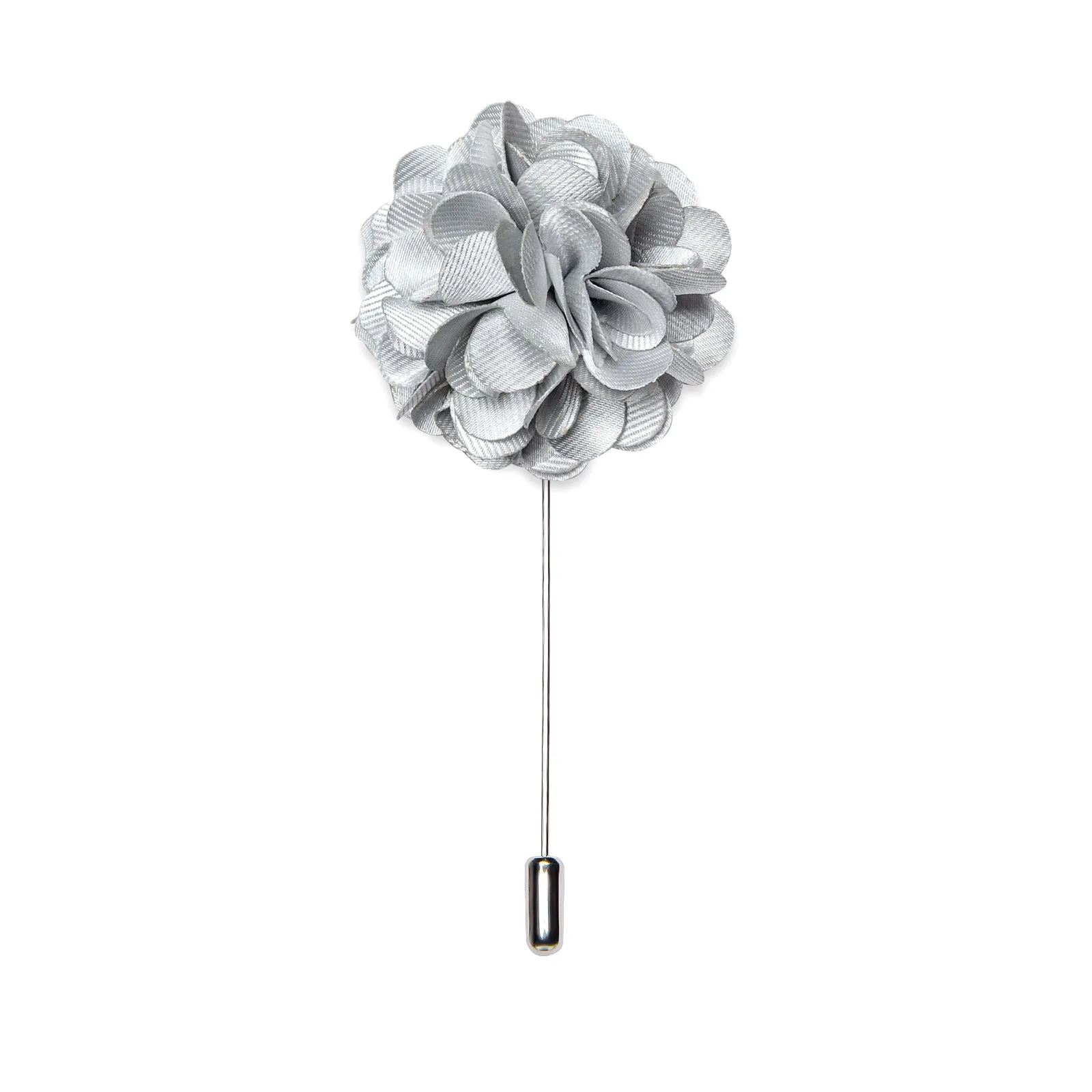 Ties2you Tie Accessories Carrot Silver Floral Lapel Pin Brooch for Men sold by Ties2You