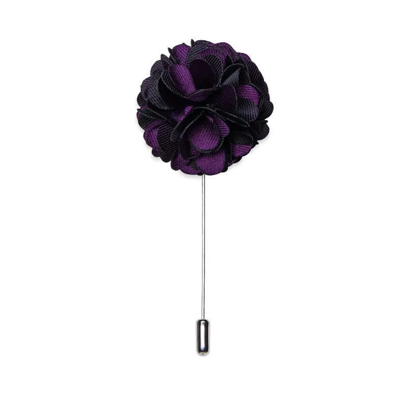 Ties2you Tie Accessories Carrot Purple Floral Lapel Pin Brooch for Men sold by Ties2You