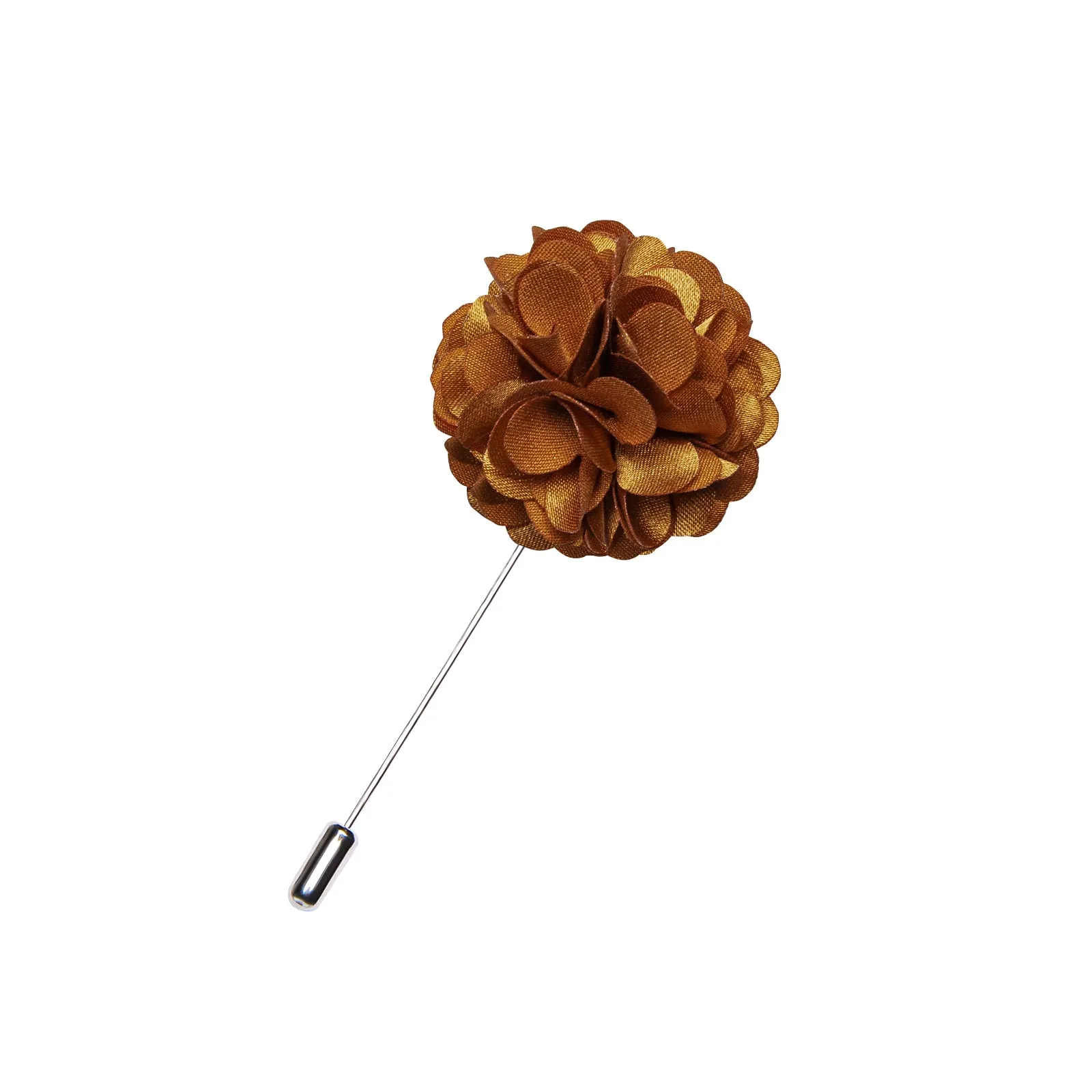 Ties2you Tie Accessories Carrot Gold Floral Lapel Pin Brooch for Men sold by Ties2You product image thumbnail 2