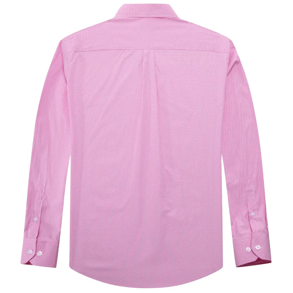 Ties2you Dress Shirt Pink Striped Button Up Silk Long Sleeve Men's Shirt sold by Ties2You product image thumbnail 5
