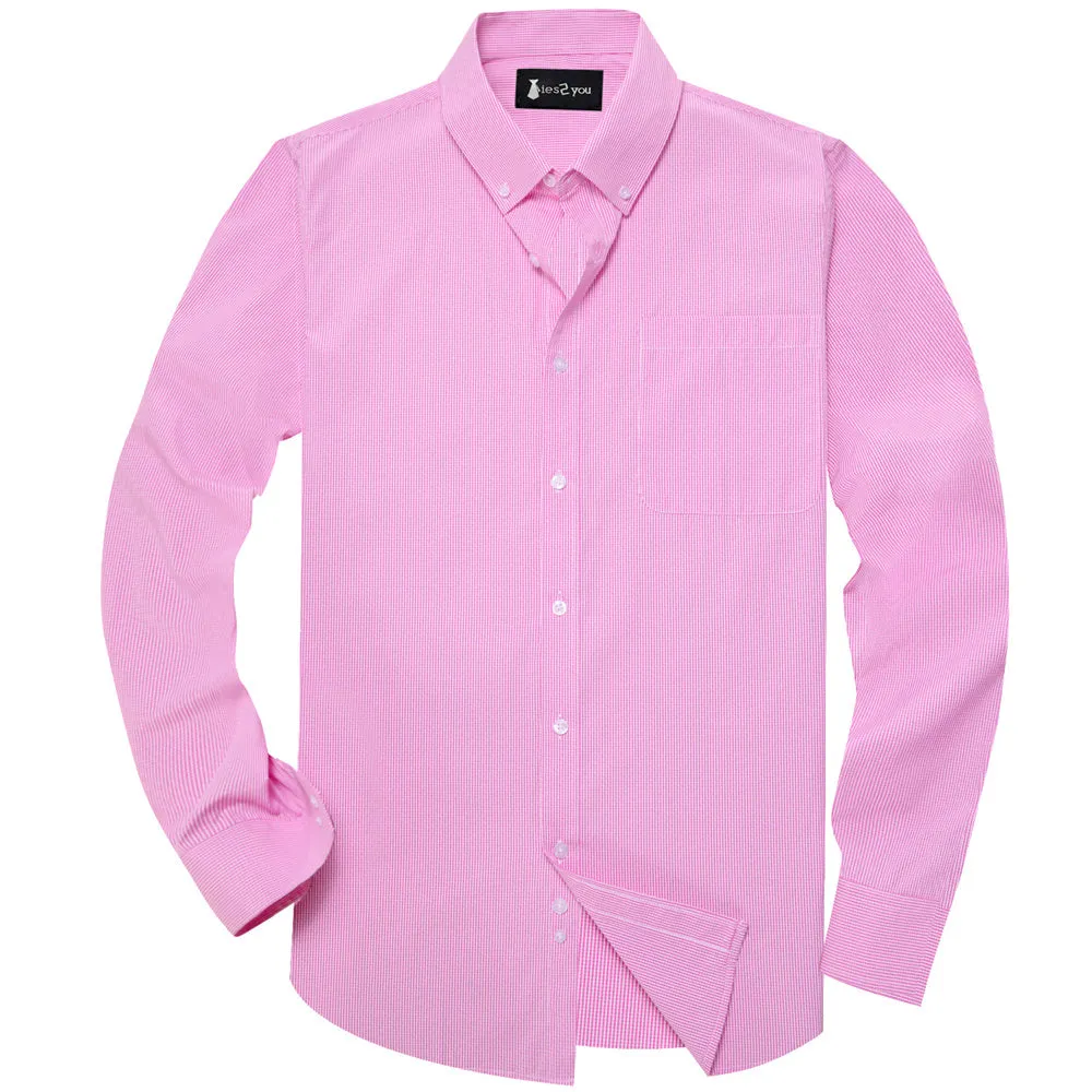 Ties2you Dress Shirt Pink Striped Button Up Silk Long Sleeve Men's Shirt sold by Ties2You product image thumbnail 4