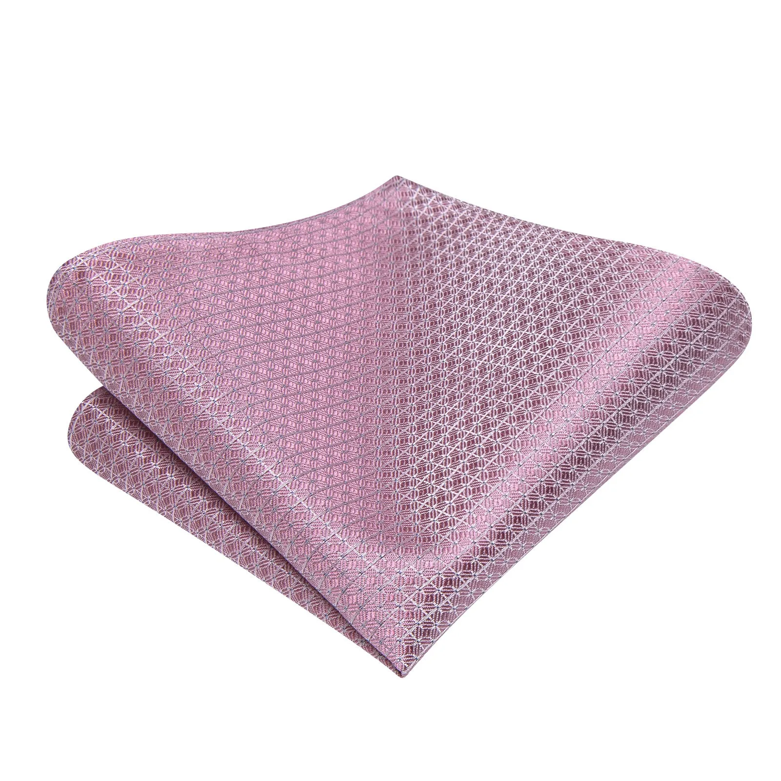 Ties2you Pink Geometric Self-tied Bow Tie Pocket Square Cufflinks Set sold by Ties2You product image thumbnail 4