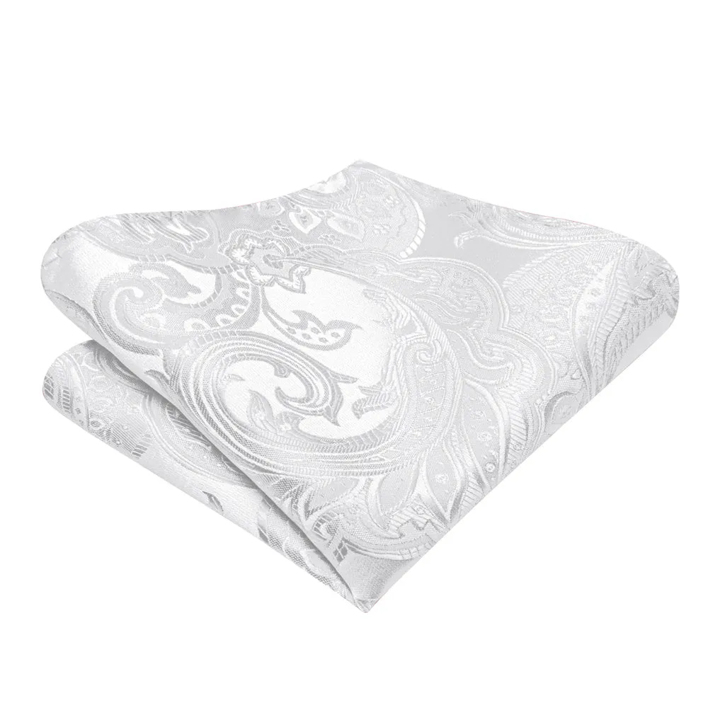 Ties2you Champagne Paisley Self-tied Bow Tie Pocket Square Cufflinks Set sold by Ties2You product image thumbnail 4