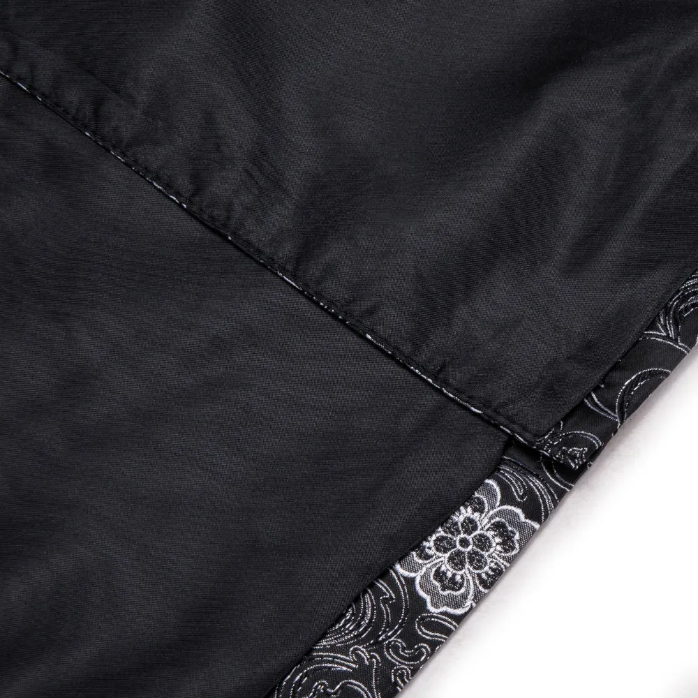 Ties2you Black White Floral Silk Shawl Collar Suit for Men sold by Ties2You product image thumbnail 5