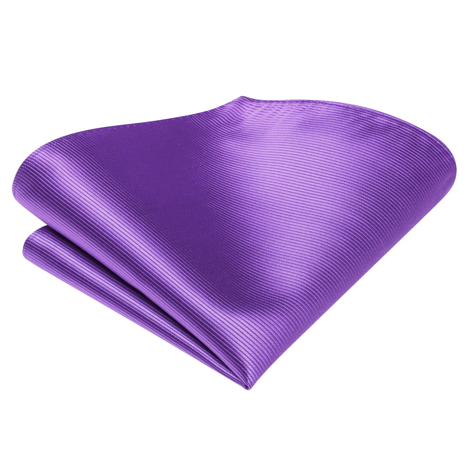 Pure Purple Striped Self-tied Bow Tie Pocket Square Cufflinks Set sold by Ties2You product image thumbnail 3