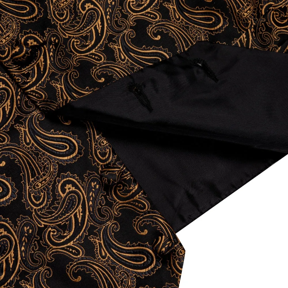 Ties2you Brown Paisley Sleeveless Wedding Vest Necktie Set for Men sold by Ties2You product image thumbnail 5