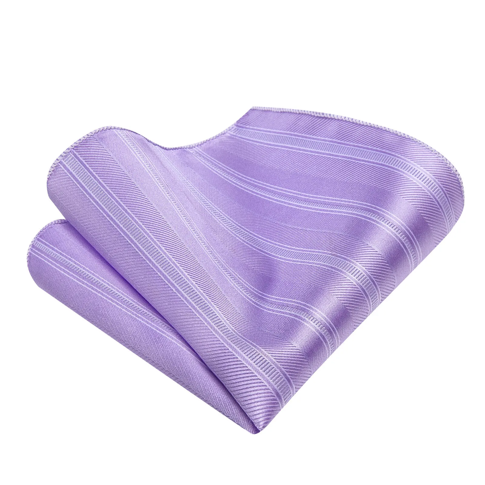 Ties2you Orchid Purple Striped Silk Necktie Hanky Cufflinks Set sold by Ties2You product image thumbnail 2