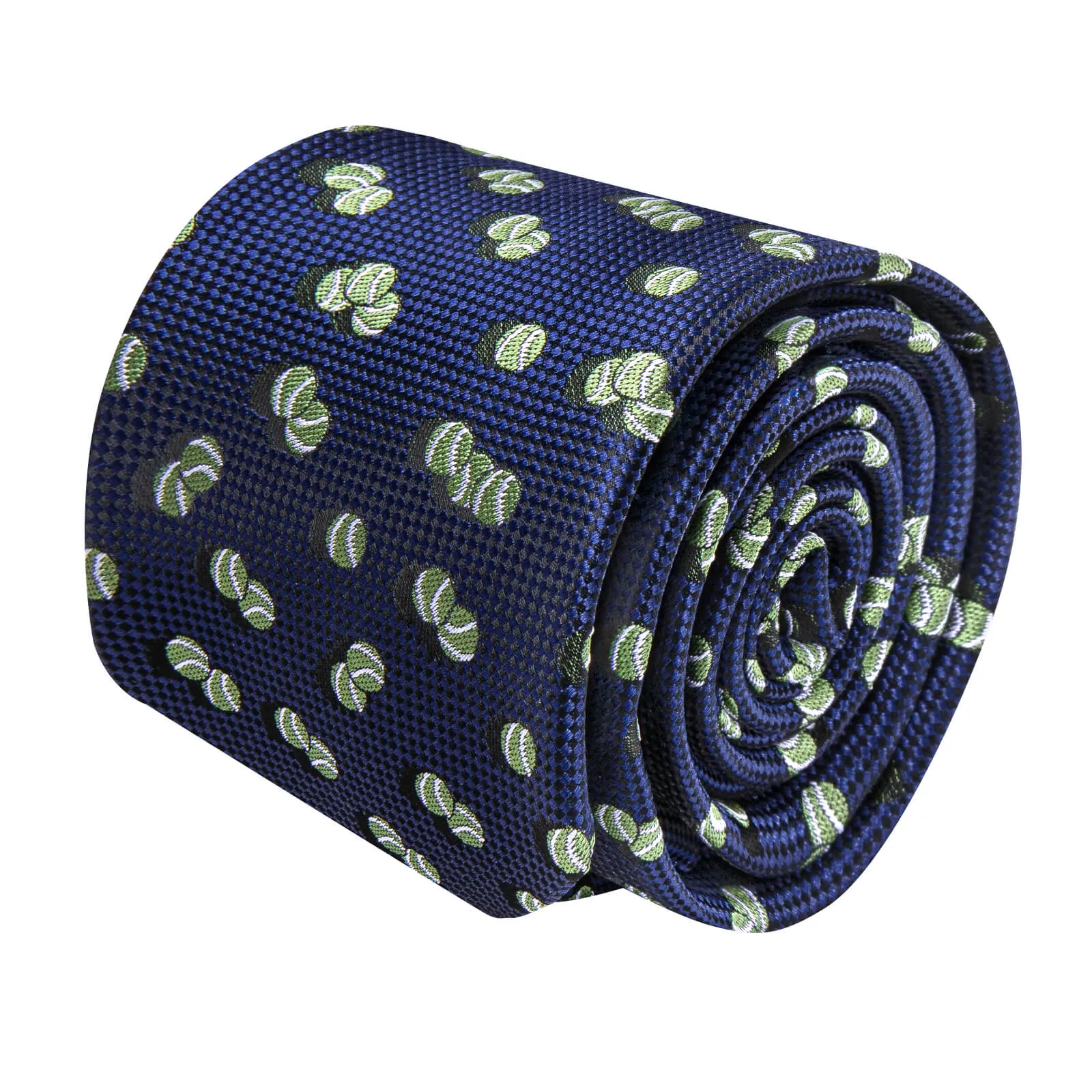 Ties2you Deep Blue Tennis Ball Tie Novelty Pattern Silk Mens Necktie Set sold by Ties2You product image thumbnail 3