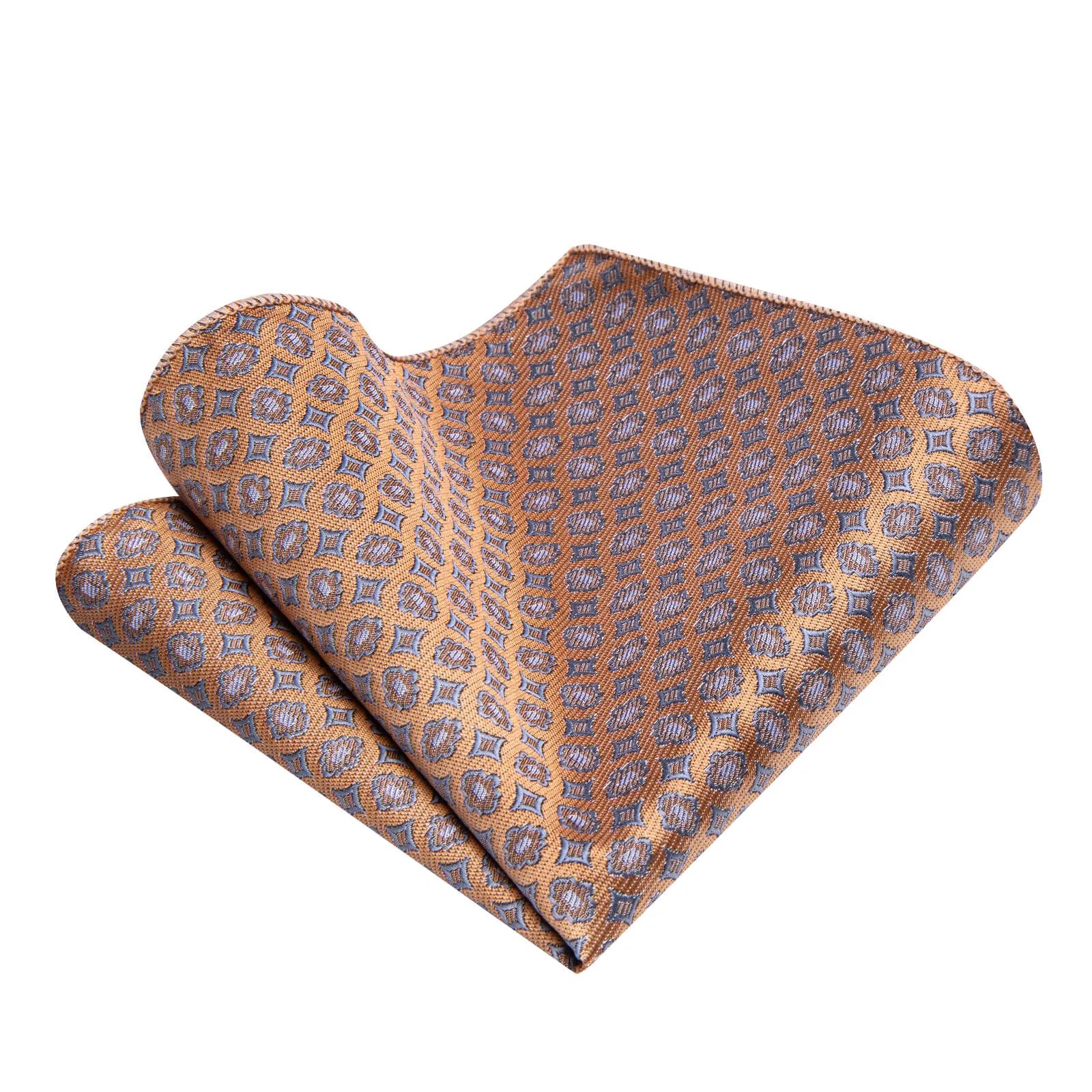 Ties2you Geometric Tie Mens Light Brown Necktie Hanky Cufflinks Set sold by Ties2You product image thumbnail 2