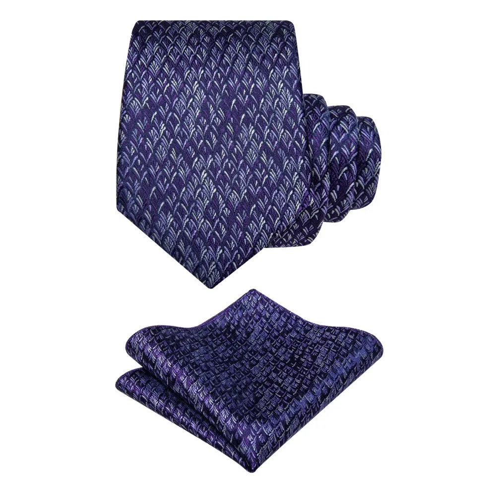 Ties2you Dark Purple Tie Lavender Purple Novelty Men's Wedding Tie Set sold by Ties2You product image thumbnail 4