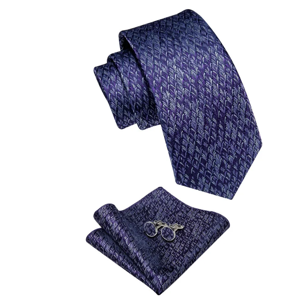 Ties2you Dark Purple Tie Lavender Purple Novelty Men's Wedding Tie Set sold by Ties2You product image thumbnail 5