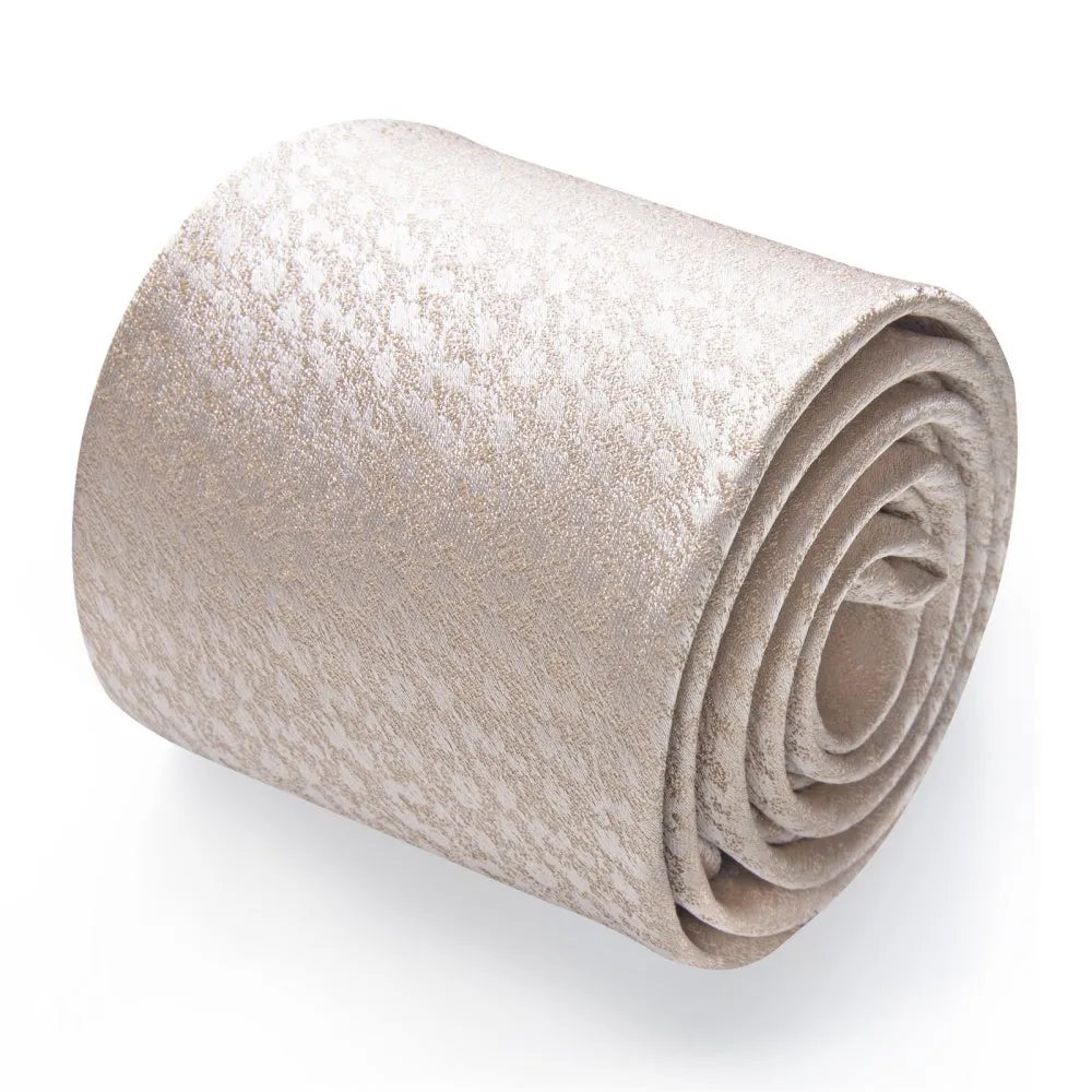 Ties2you Bisque White Color Tie Novelty Jacquard Mens Wedding Tie Set sold by Ties2You product image thumbnail 3