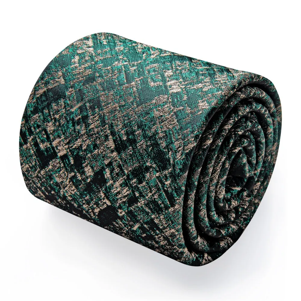 Ties2you Necktie Teal Green Beige Novelty Mens Tie Hanky Cufflinks Set sold by Ties2You product image thumbnail 3