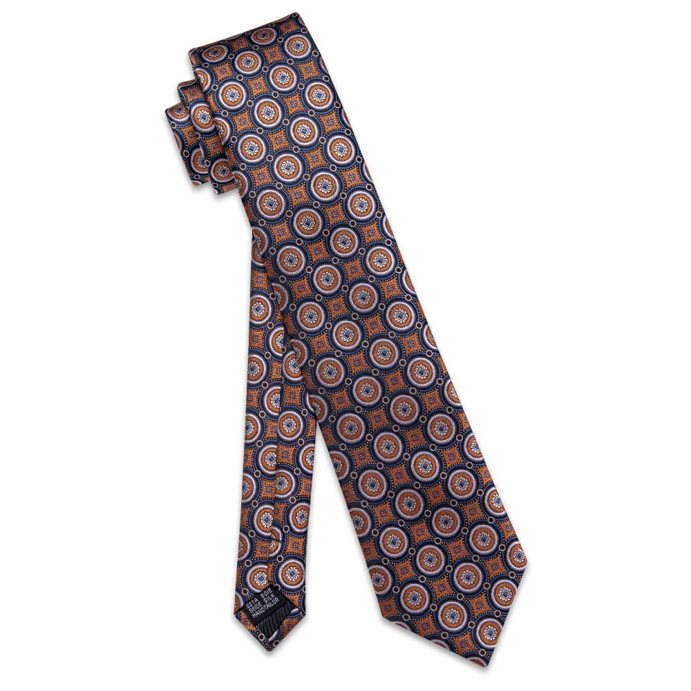 Ties2you Orange Tie Novelty Necktie Pocket Square Cufflink Set for Men sold by Ties2You product image thumbnail 5