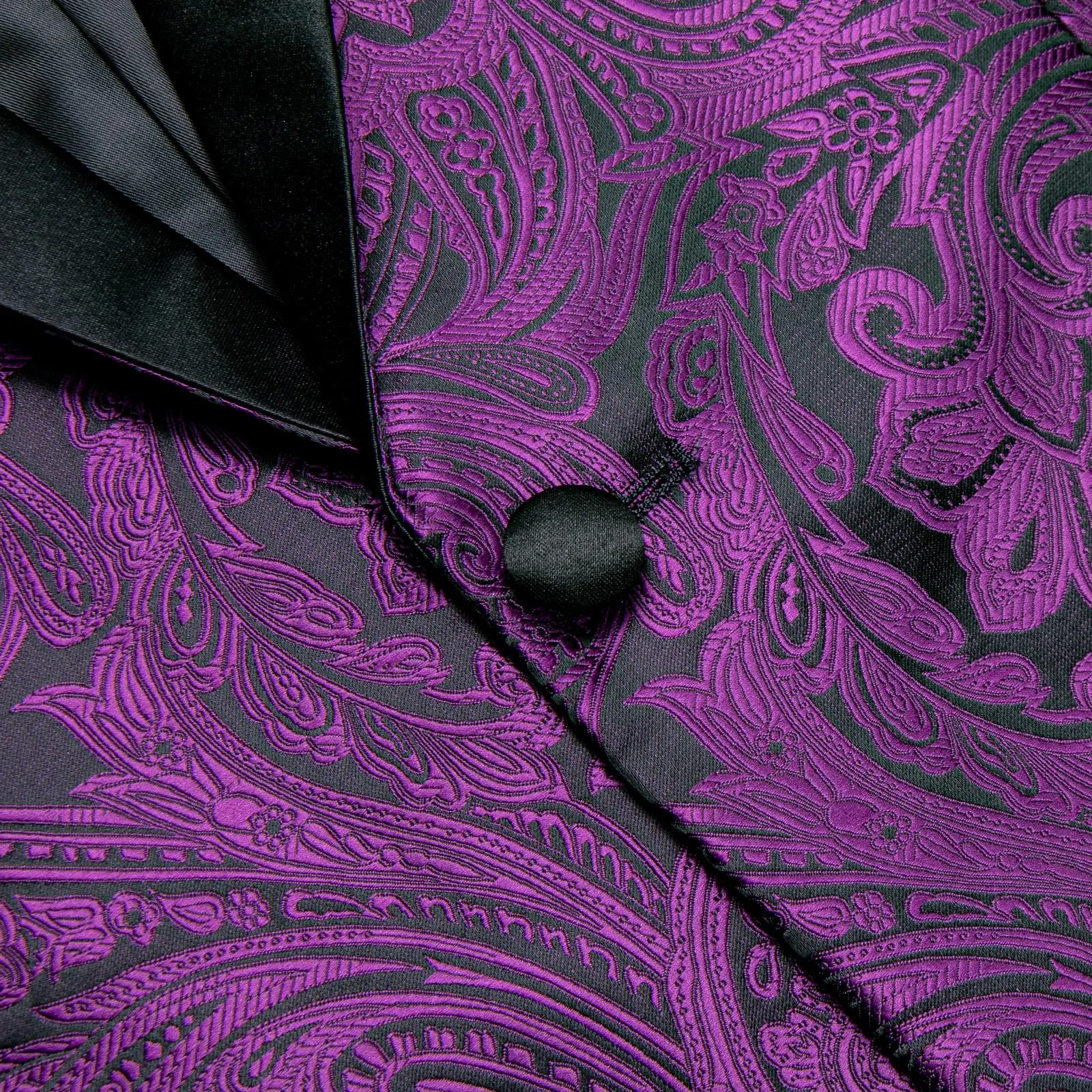 Ties2you Dress Suit Deep Purple Paisley Shawl Collar Silk Prom Suit for Men sold by Ties2You product image thumbnail 4