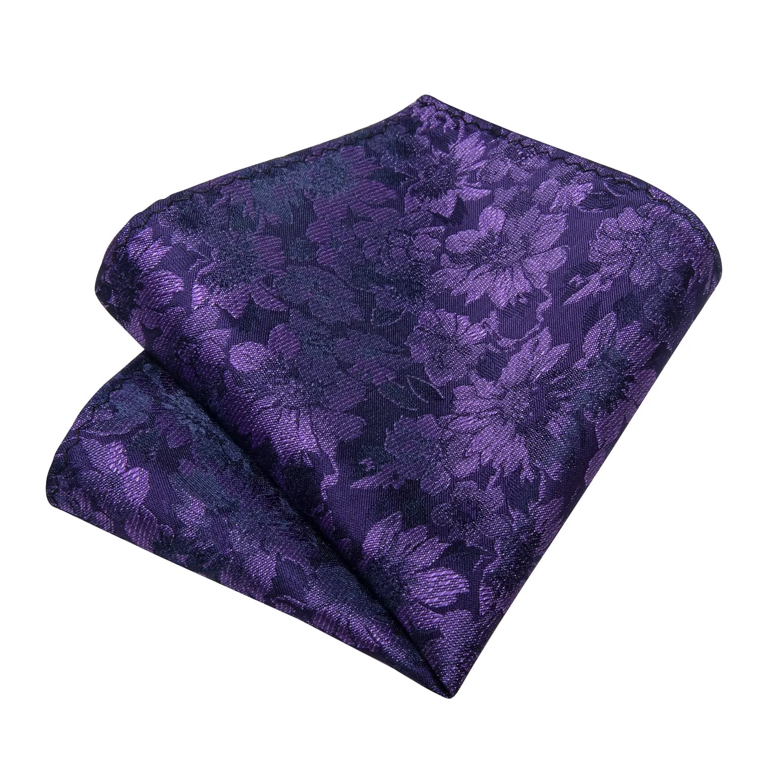 Ties2you Dress Tie Dark Purple Floral Silk Mens Necktie Handkerchief Cufflinks Set sold by Ties2You product image thumbnail 4