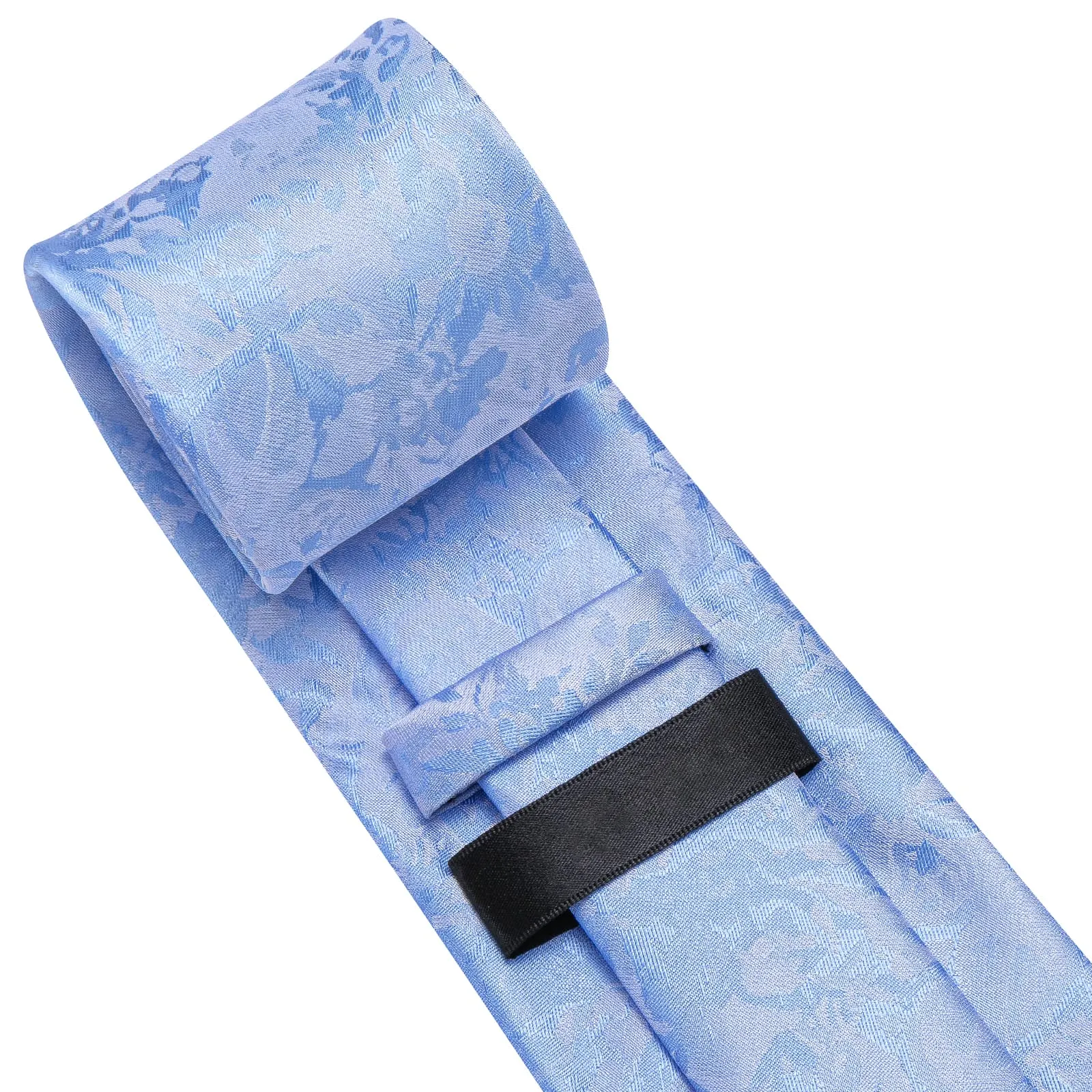 Ties2you Silk Necktie Sky Blue Floral Mens Dress Work Tie Set sold by Ties2You product image thumbnail 5