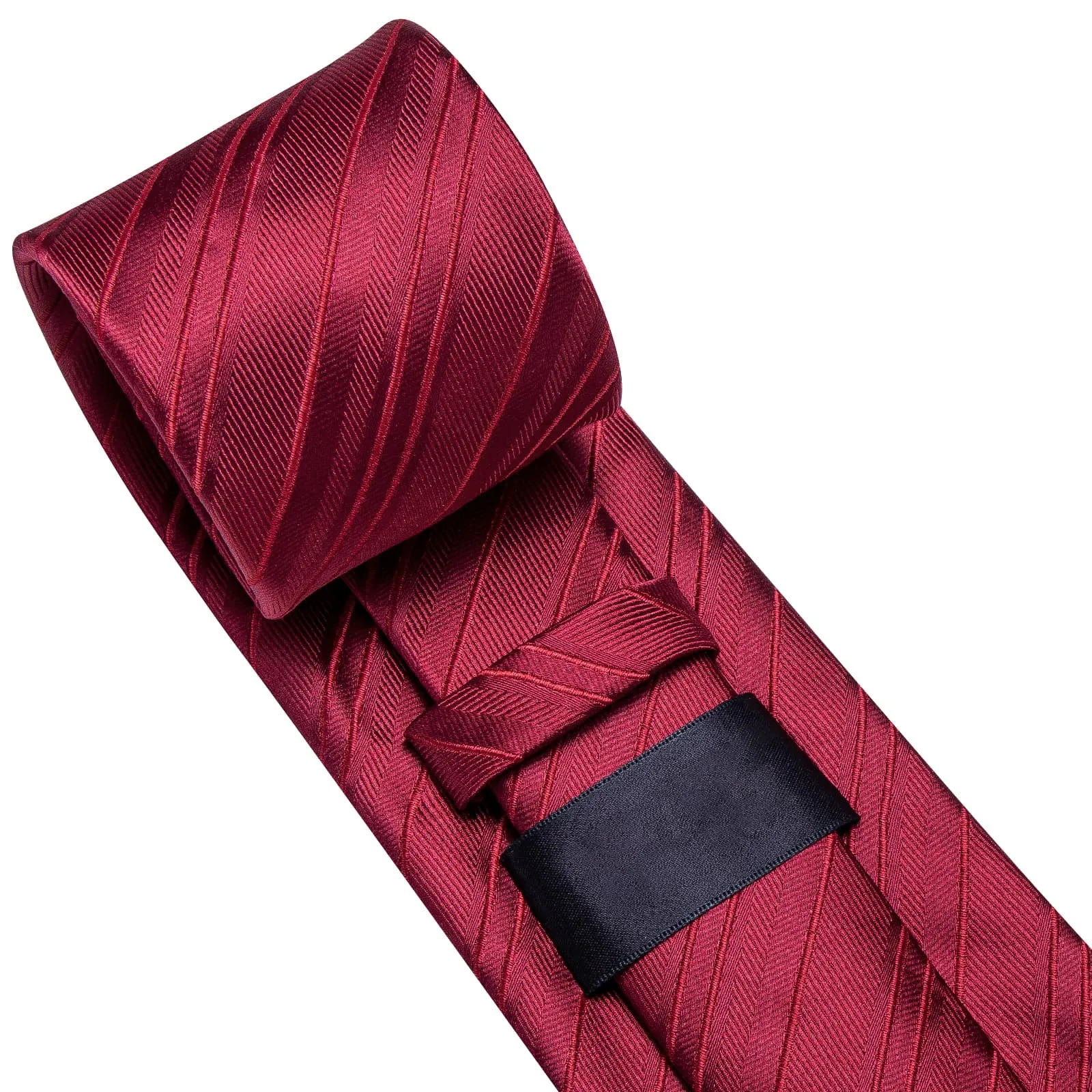 Ties2you Silk Necktie Burgundy Striped Mens Dress Work Tie Set sold by Ties2You product image thumbnail 5