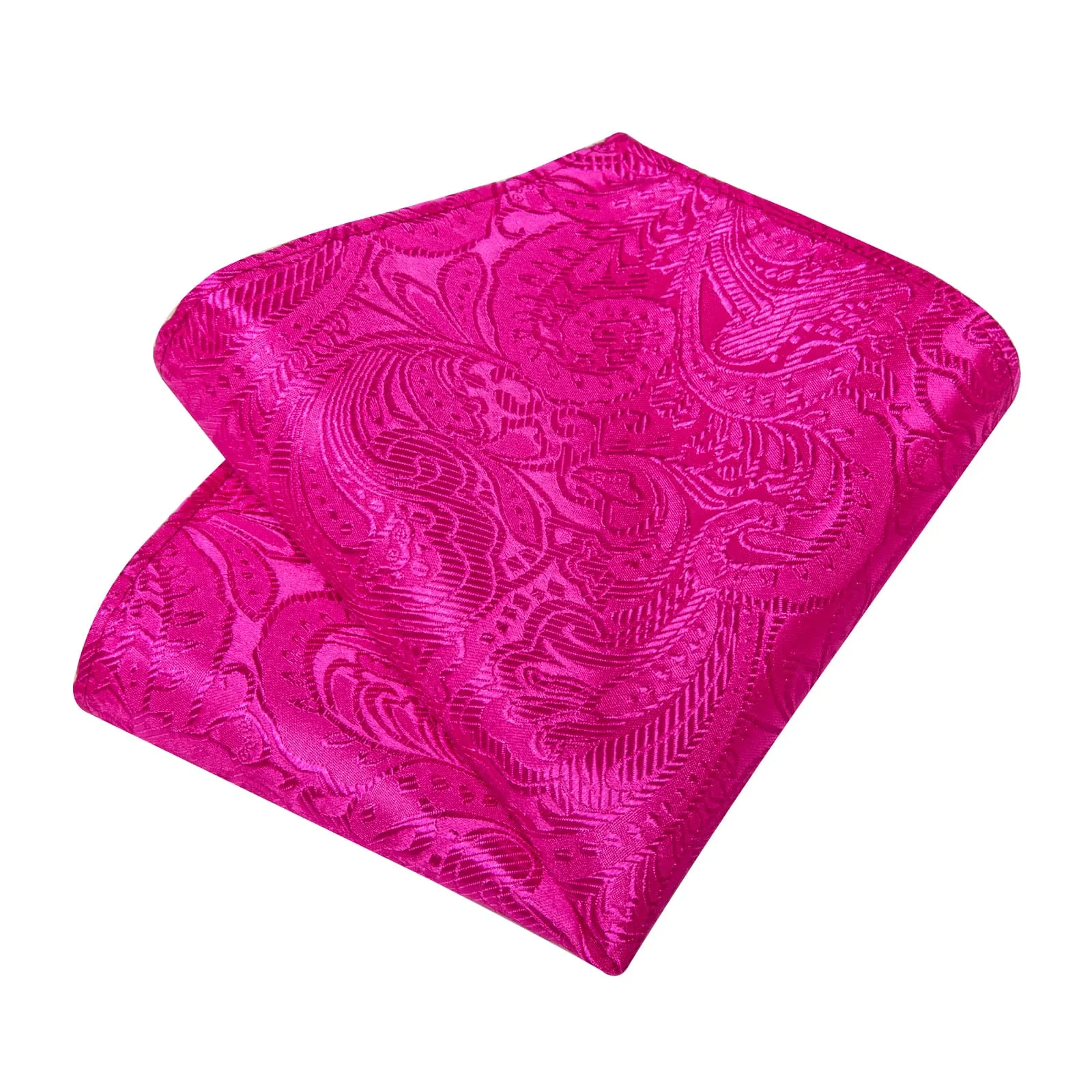 Ties2you Silk Tie Hot Pink Paisley Mens Necktie Pocket Square Cufflinks Set sold by Ties2You product image thumbnail 4
