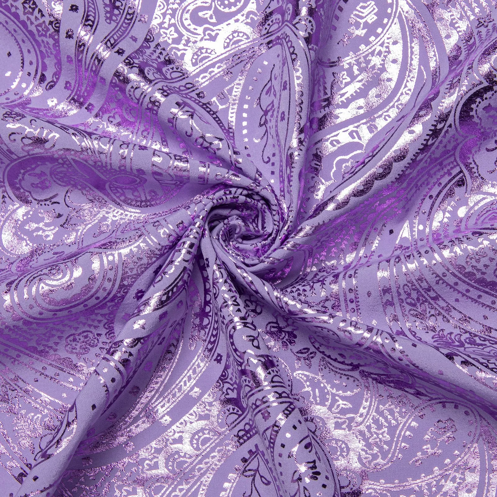 Ties2you Mens Paisley Dress Shirt Lavender Silk Long Sleeve Button Down Shirt sold by Ties2You product image thumbnail 4