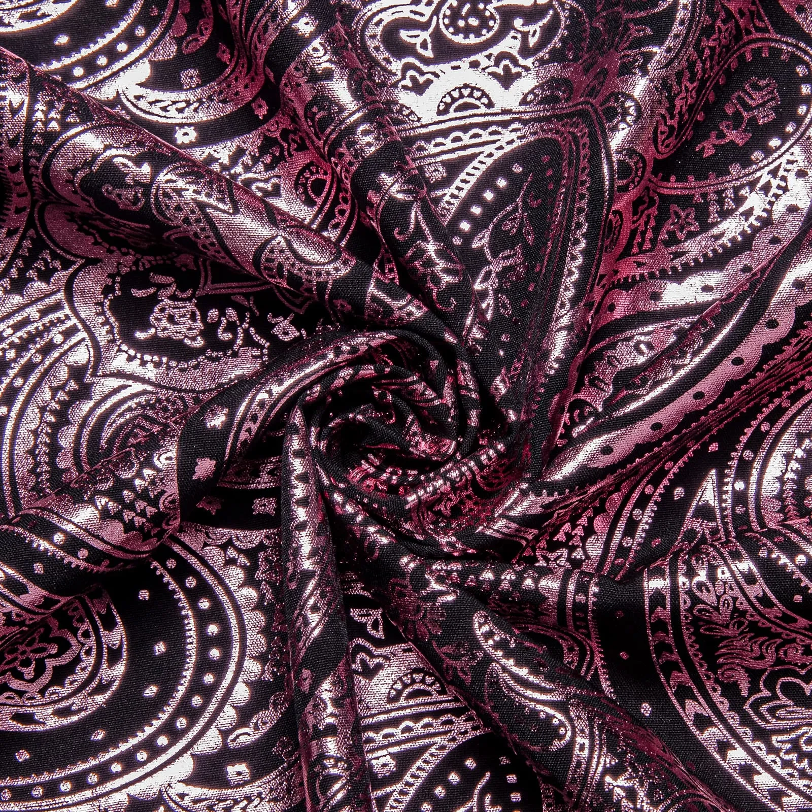Ties2you Dress Shirt Blush Pink Paisley Hot Stamping Long Sleeve Mens Shirt sold by Ties2You product image thumbnail 4