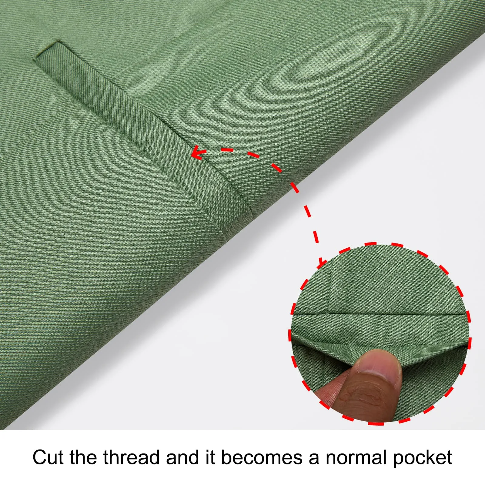 Ties2you Work Vest Asparagus Green Solid Silk Dress Tuxedo Vest for Men sold by Ties2You product image thumbnail 5