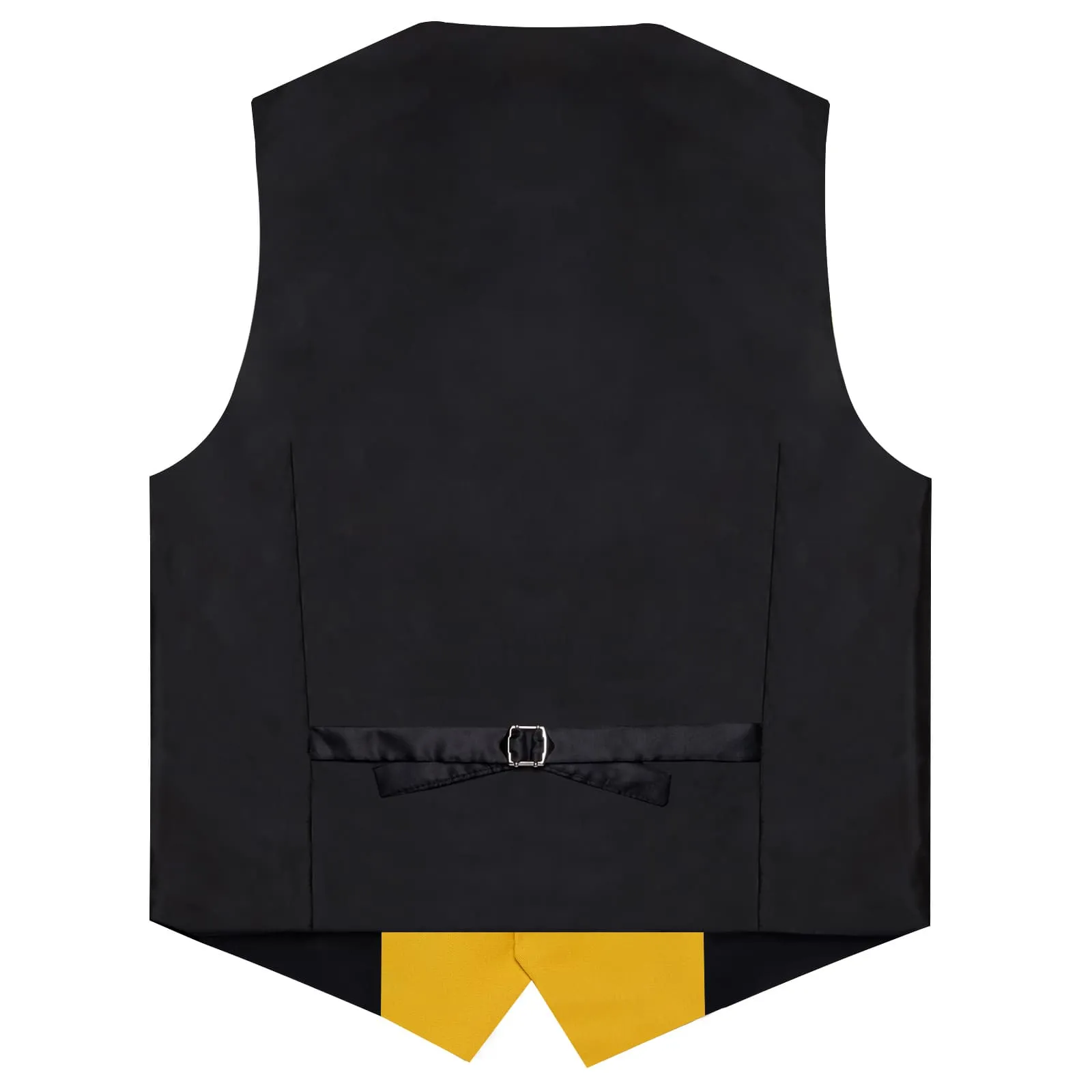 Ties2you Work Vest Saffron Yellow Solid Silk Mens Dress Tuxedo Vest for Business sold by Ties2You product image thumbnail 4