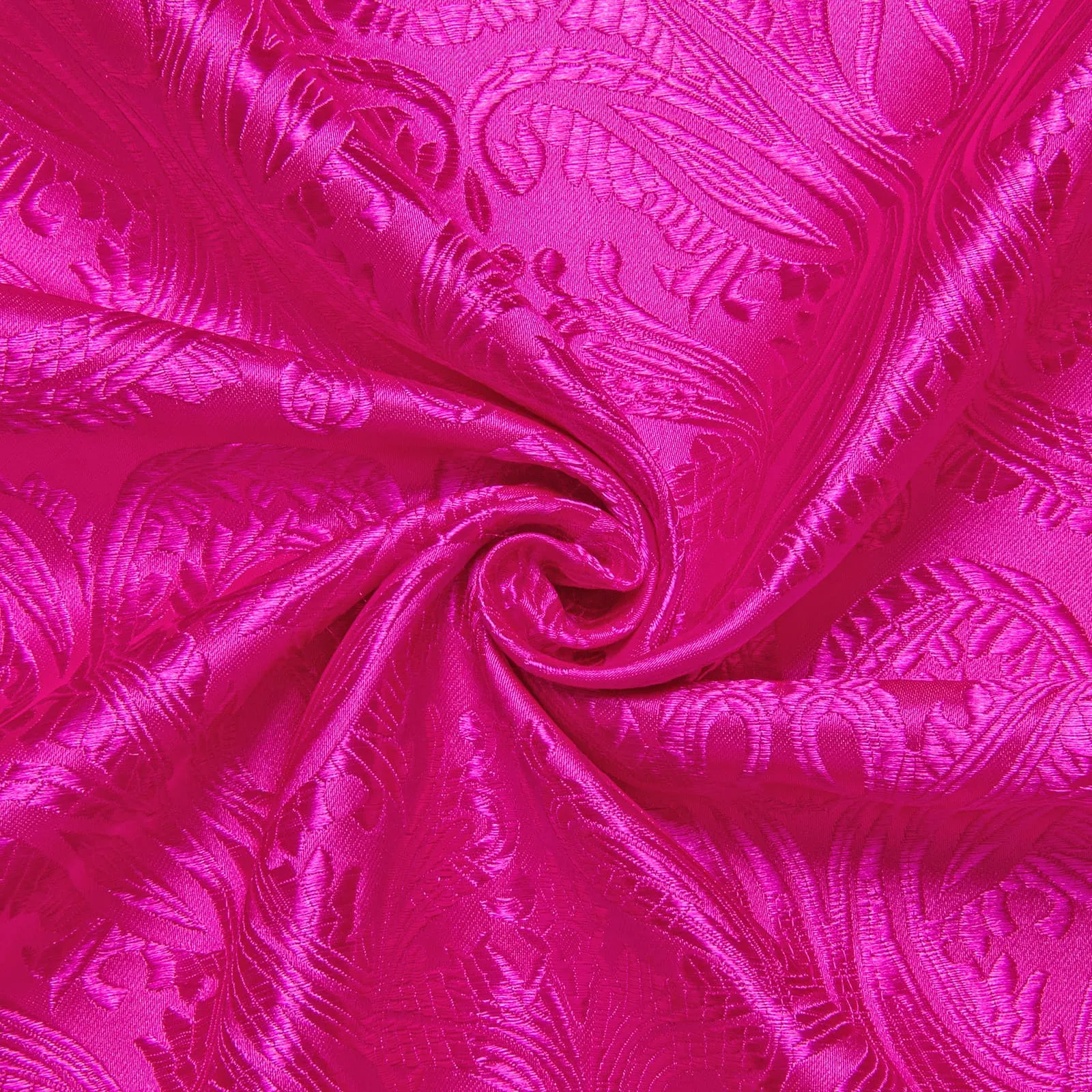 Ties2you Dress Shirt Hot Pink Paisley Long Sleeve Button Up Silk Shirt for Men sold by Ties2You product image thumbnail 4