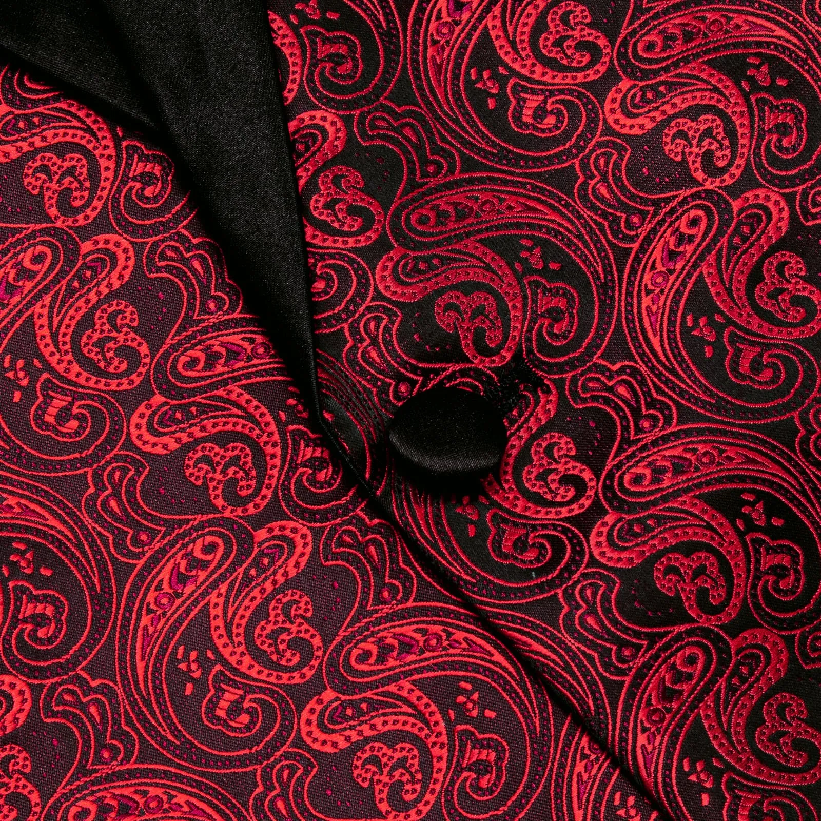 Ties2you Tuxedo Suit Pure Red Paisley Shawl Collar Silk Dress Suit for Men sold by Ties2You product image thumbnail 5