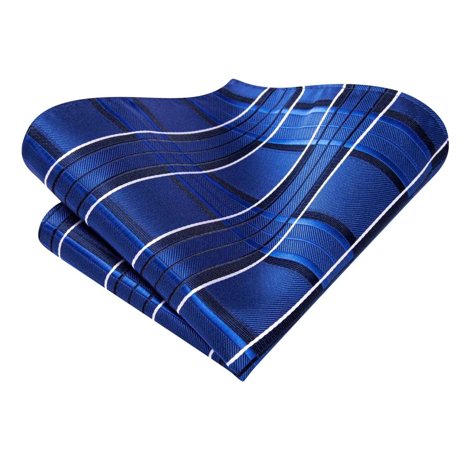 Ties2you Extra Long Tie Yale Blue White Plaid 70 Inches Silk Mens Dress Tie Set for Work sold by Ties2You product image thumbnail 5