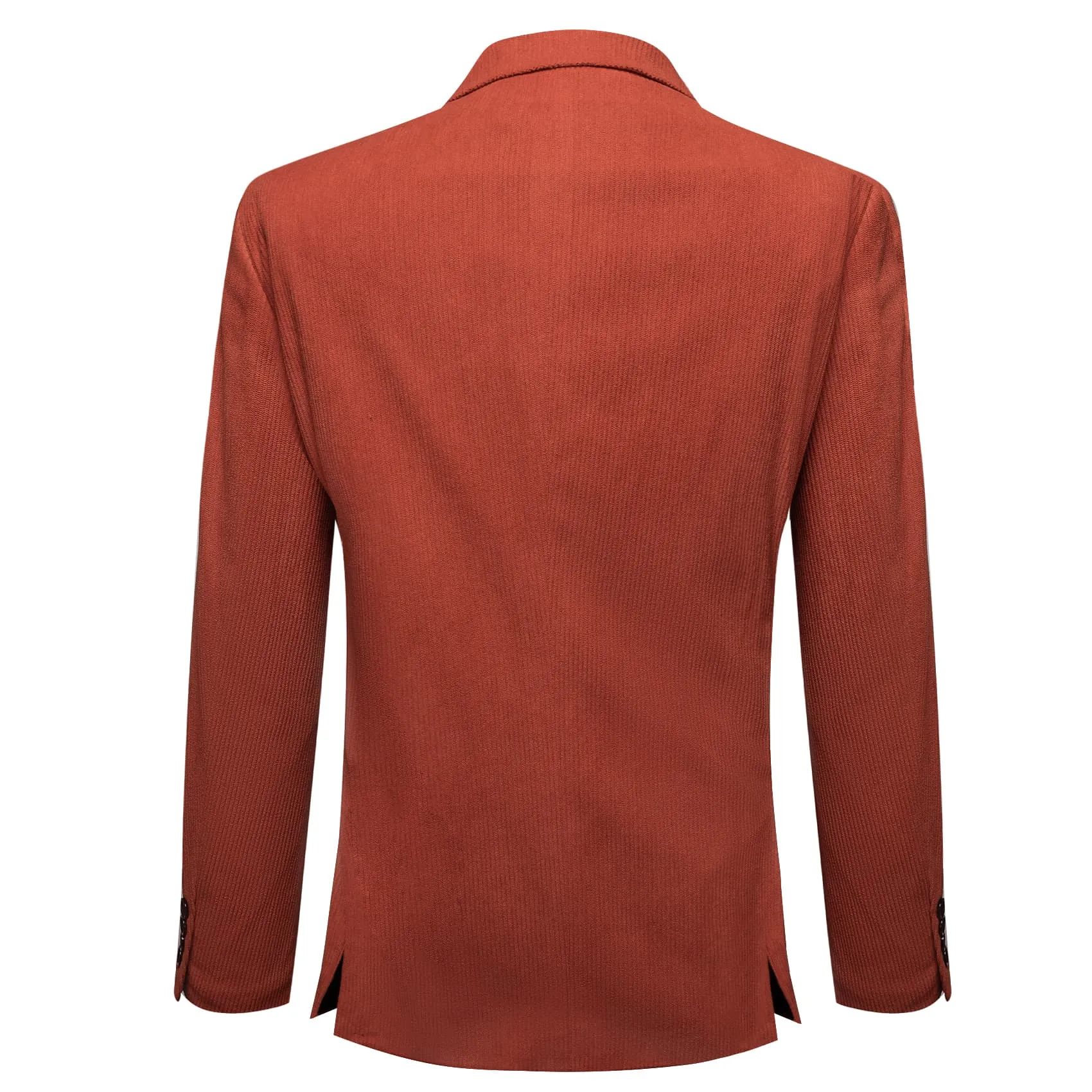 Ties2you Corduroy Suit Burnt Umber Red Striped 2 Button Dress Suit for Men sold by Ties2You product image thumbnail 3