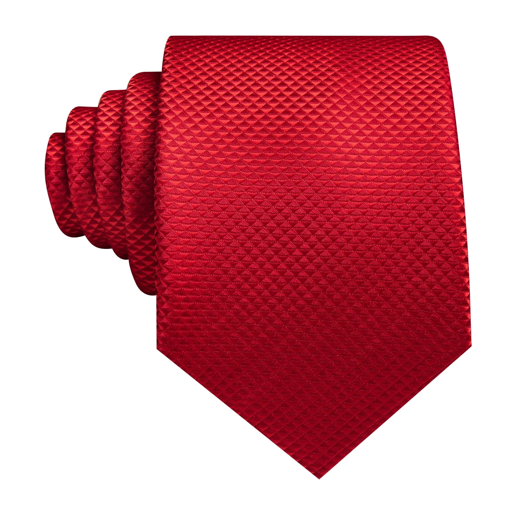 Ties2you Dress Tie Crimson Glory Red Novelty Silk Mens Formal Tie Pocket Square Cufflinks Set sold by Ties2You product image thumbnail 4