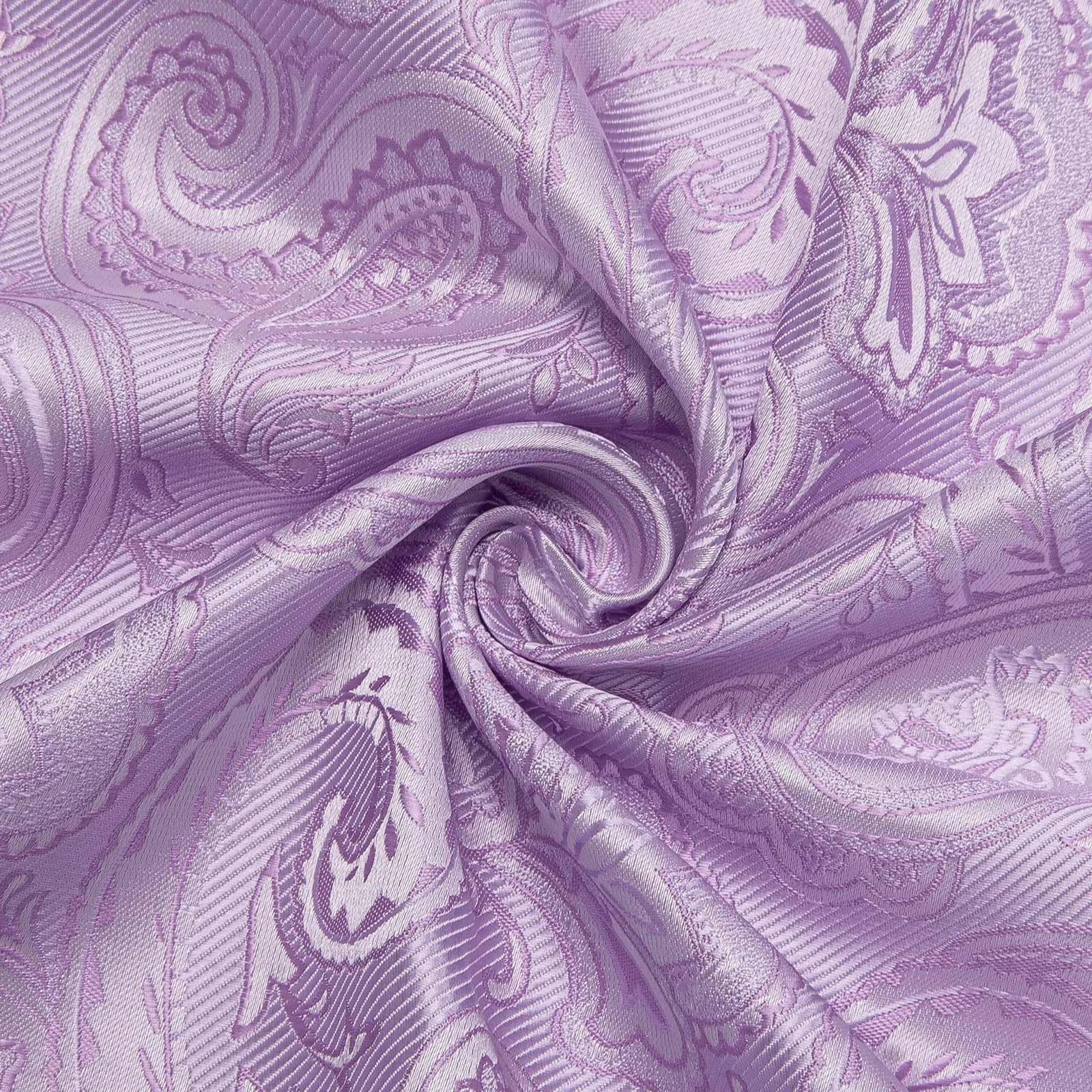 Ties2you Dress Shirt Lavender Purple Paisley Silk Button Down Long Sleeve Shirt for Men sold by Ties2You product image thumbnail 4