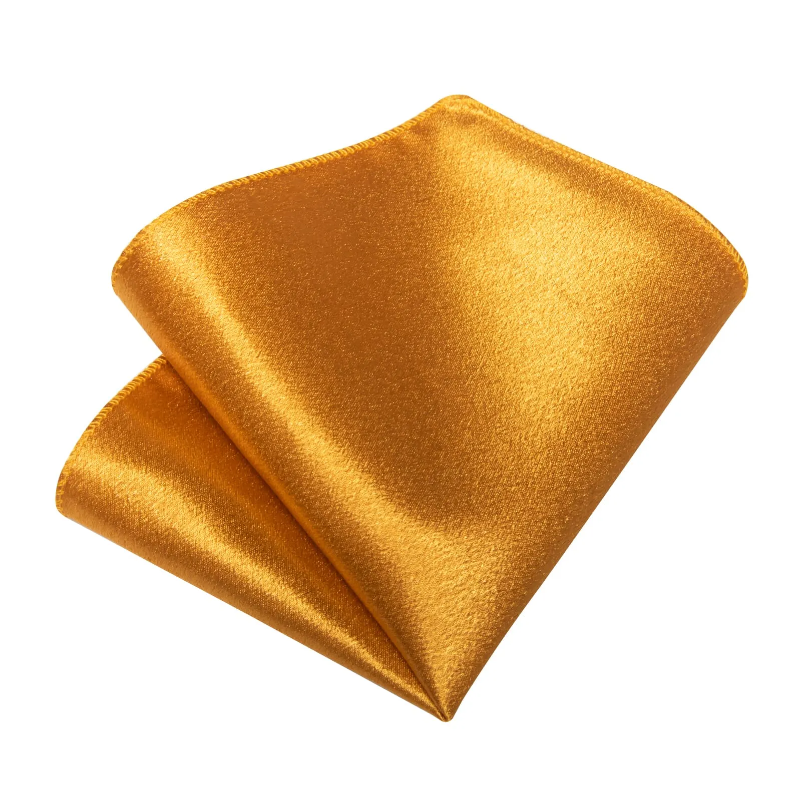 Ties2you Tie Top Business Solid Gold Yellow Silk Mens Tie Pocket Square Cufflinks Set for Formal sold by Ties2You product image thumbnail 5