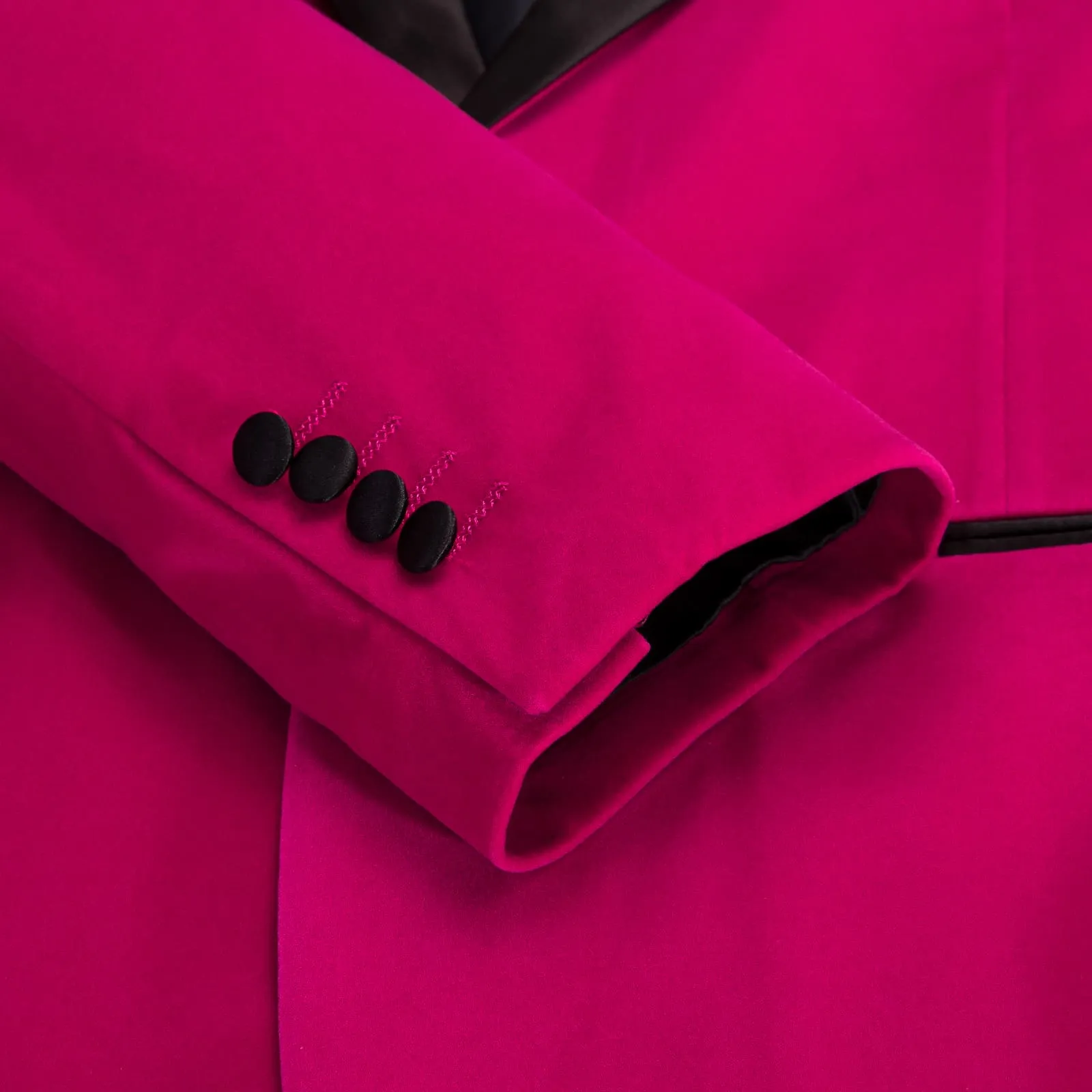 Ties2you Prom Suit Magenta Pink Solid Shawl Collar Button Up Mens Dress Suit Jacket sold by Ties2You product image thumbnail 5