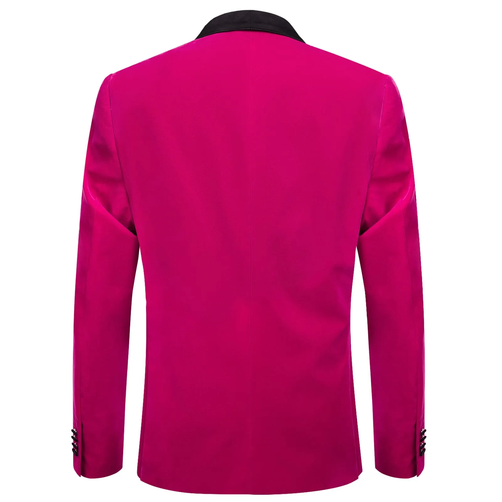 Ties2you Prom Suit Magenta Pink Solid Shawl Collar Button Up Mens Dress Suit Jacket sold by Ties2You product image thumbnail 3