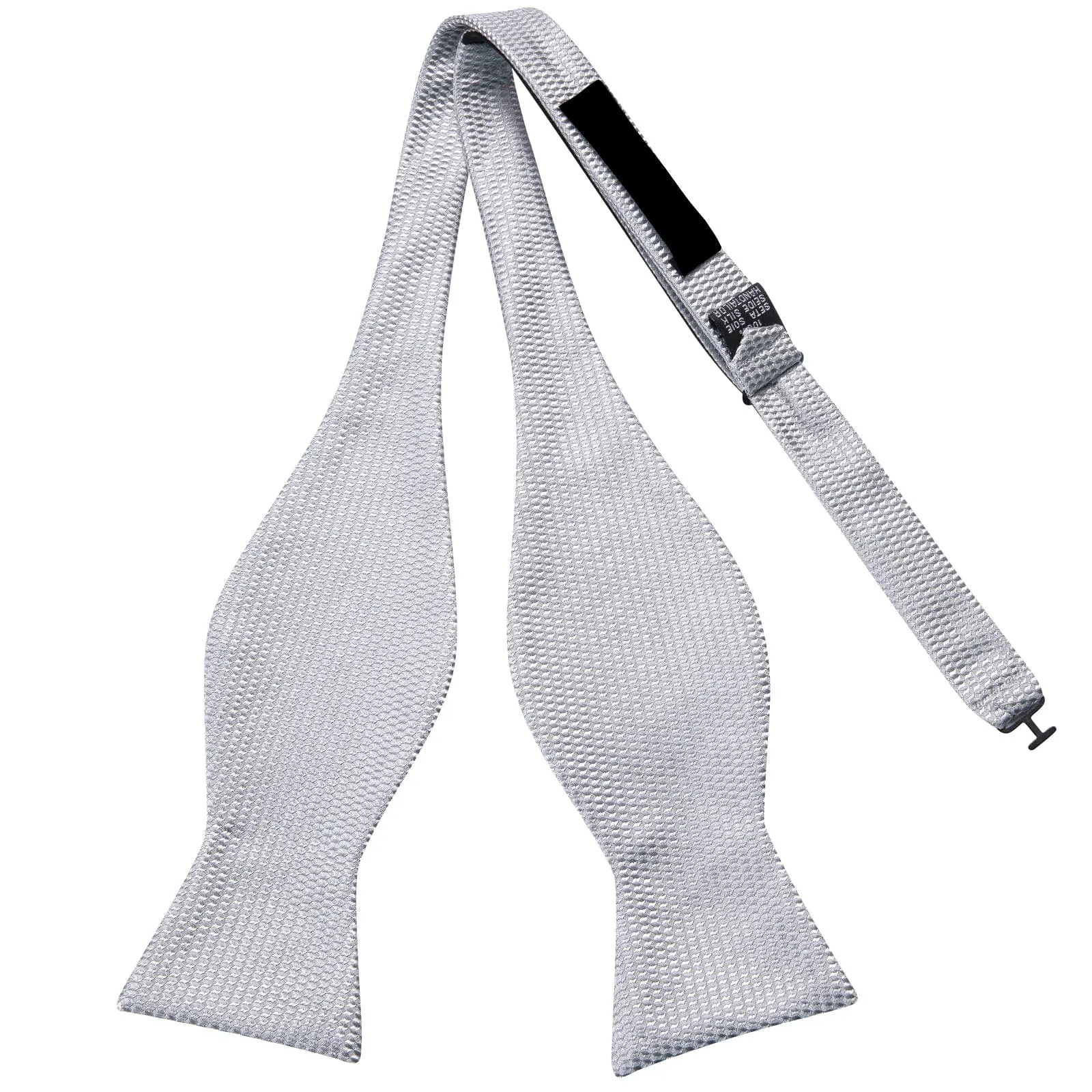 Ties2you Self-tie Bow Ties Cloud Grey Geometric Silk Mens Tuxedo Bowtie Set for Formal sold by Ties2You product image thumbnail 4