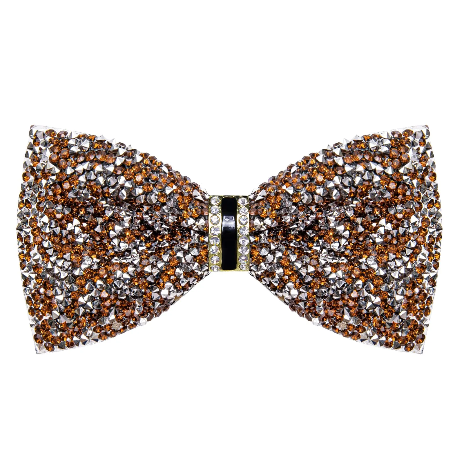 Ties2you Imitated Crystal Bowtie Golden Silver Rhinestones Men's Pre Tied Bow Ties For Wedding Party sold by Ties2You product image thumbnail 4