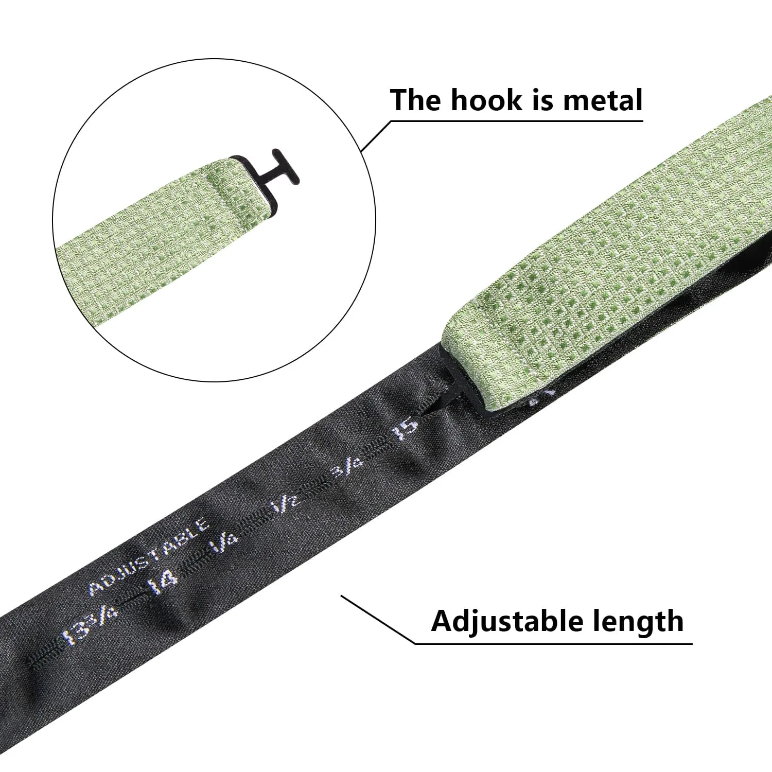 Ties2you Self-tie Bow Ties Sage Green Plaid Silk Mens Bowtie Set for Tuxedo sold by Ties2You product image thumbnail 5