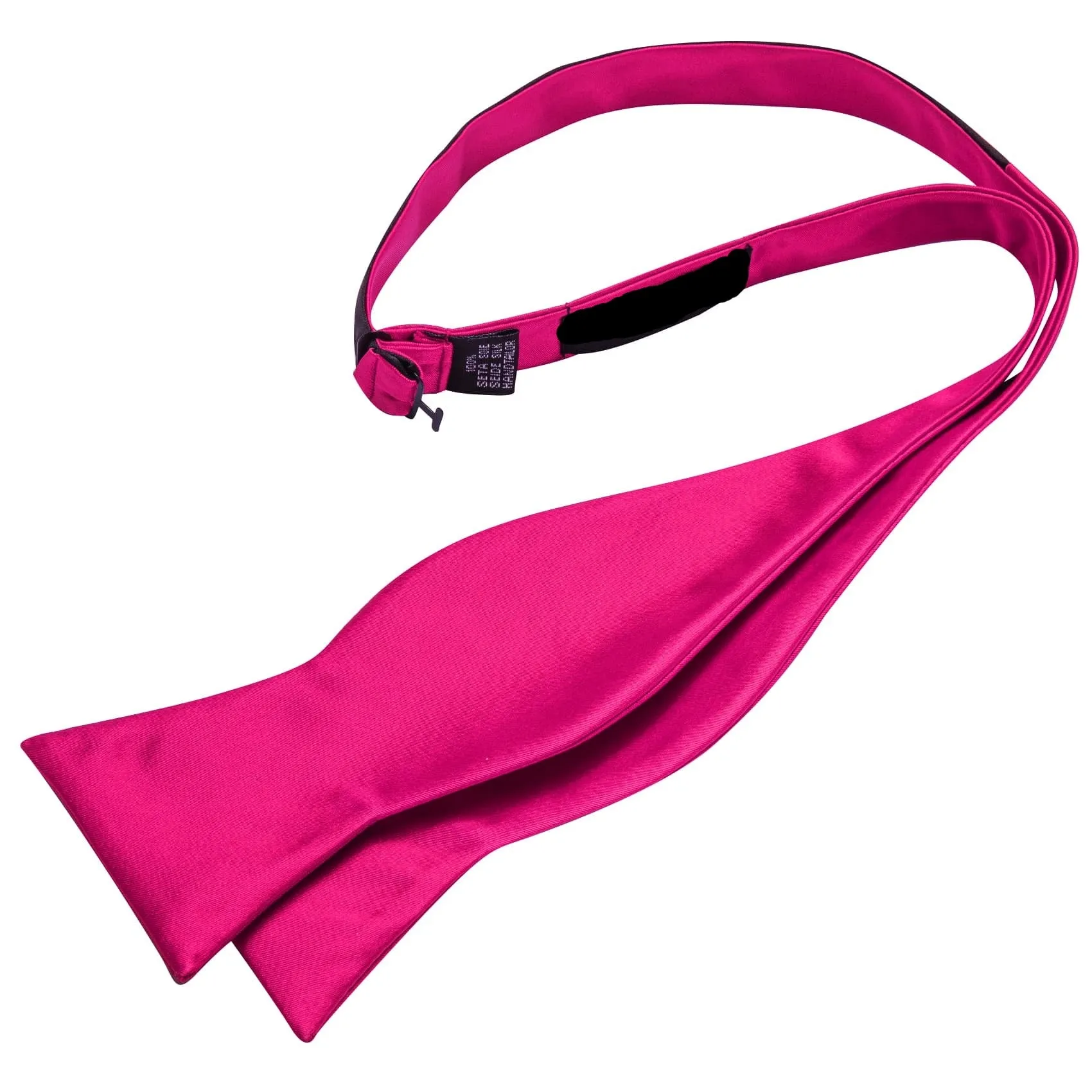 Ties2you Tuxedo Bow Tie Hot Pink Solid Men's Silk Self-Bow Tie Handkerchief Cufflinks Set sold by Ties2You product image thumbnail 4