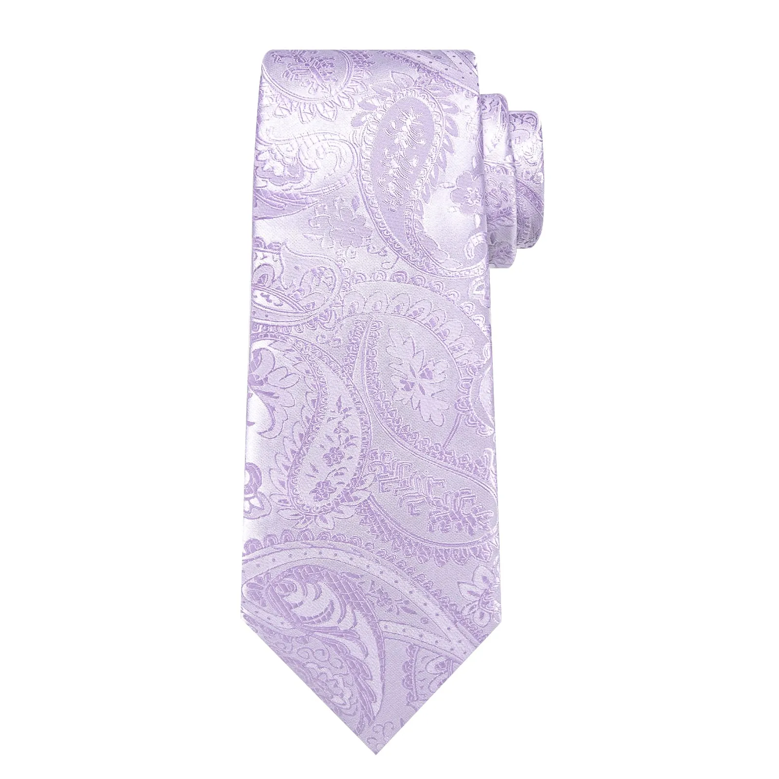 Ties2you Formal Ties Lavender Purple Paisley Silk Mens Tie Hanky Cufflinks Set for Tuxedo Dress sold by Ties2You product image thumbnail 4