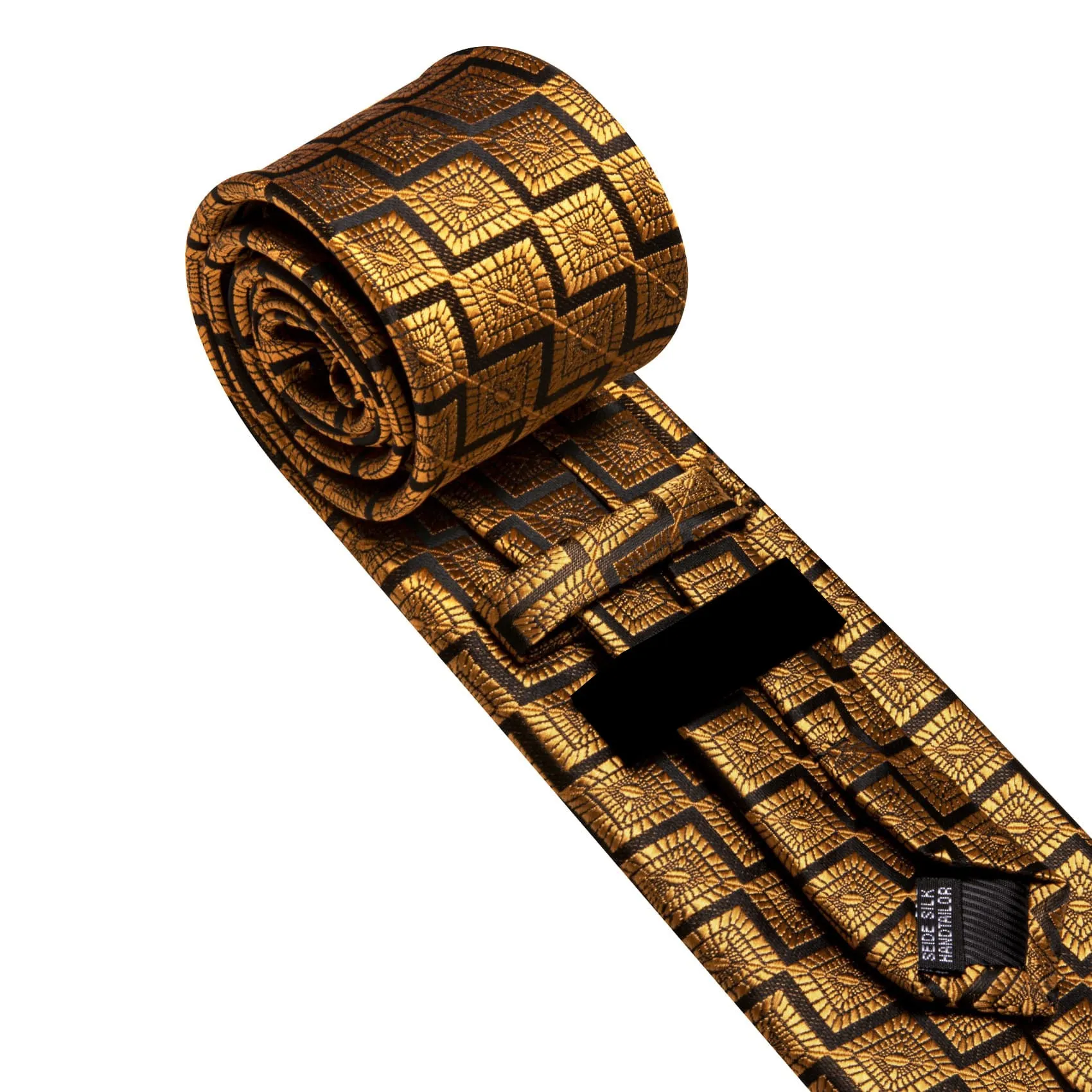 Ties2you Dress Tie Dijon Yellow Novelty Men's Silk Tie Hanky Cufflinks Set sold by Ties2You product image thumbnail 5